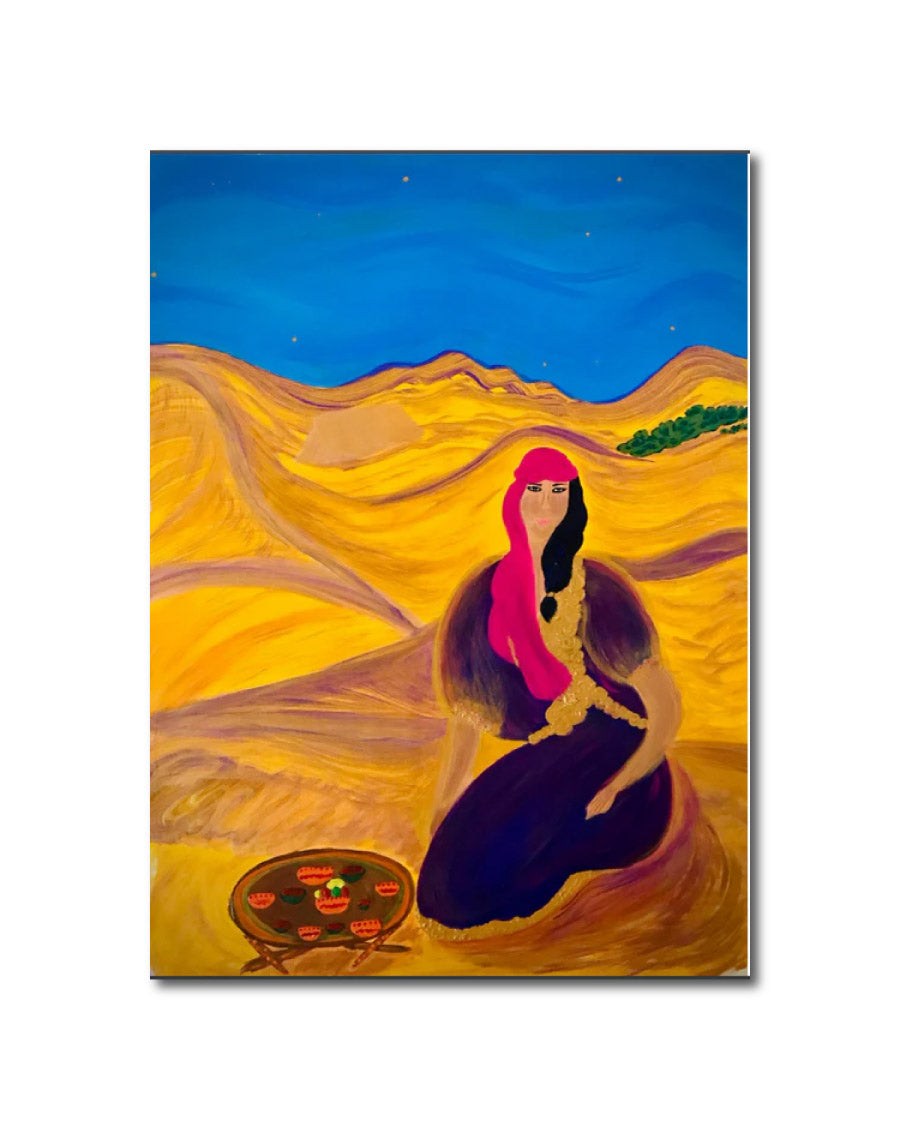 Contemporary Figurative 'TEA TIME IN A MAGIC LAND' - Acrylic on canvas, varnish Elena Suprema