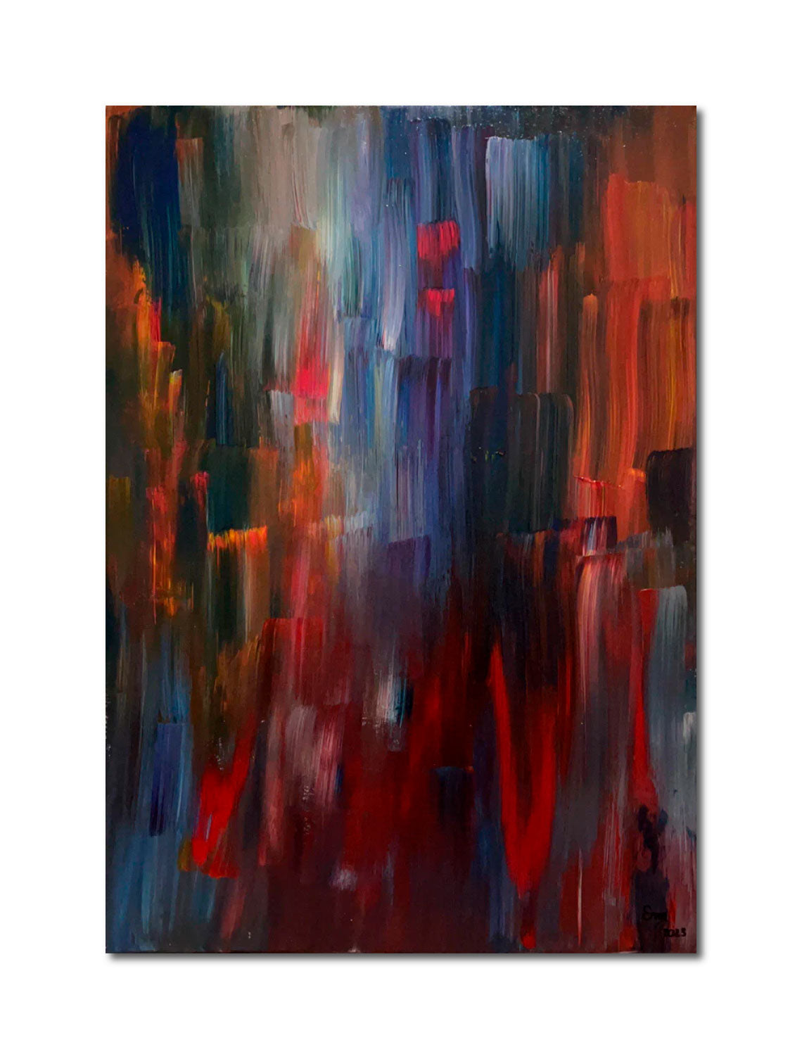 Abstract Acrylic Painting ''THE OPINIONS' BLOSSOM'' Acrylics on Canvas Amanda Kowalski