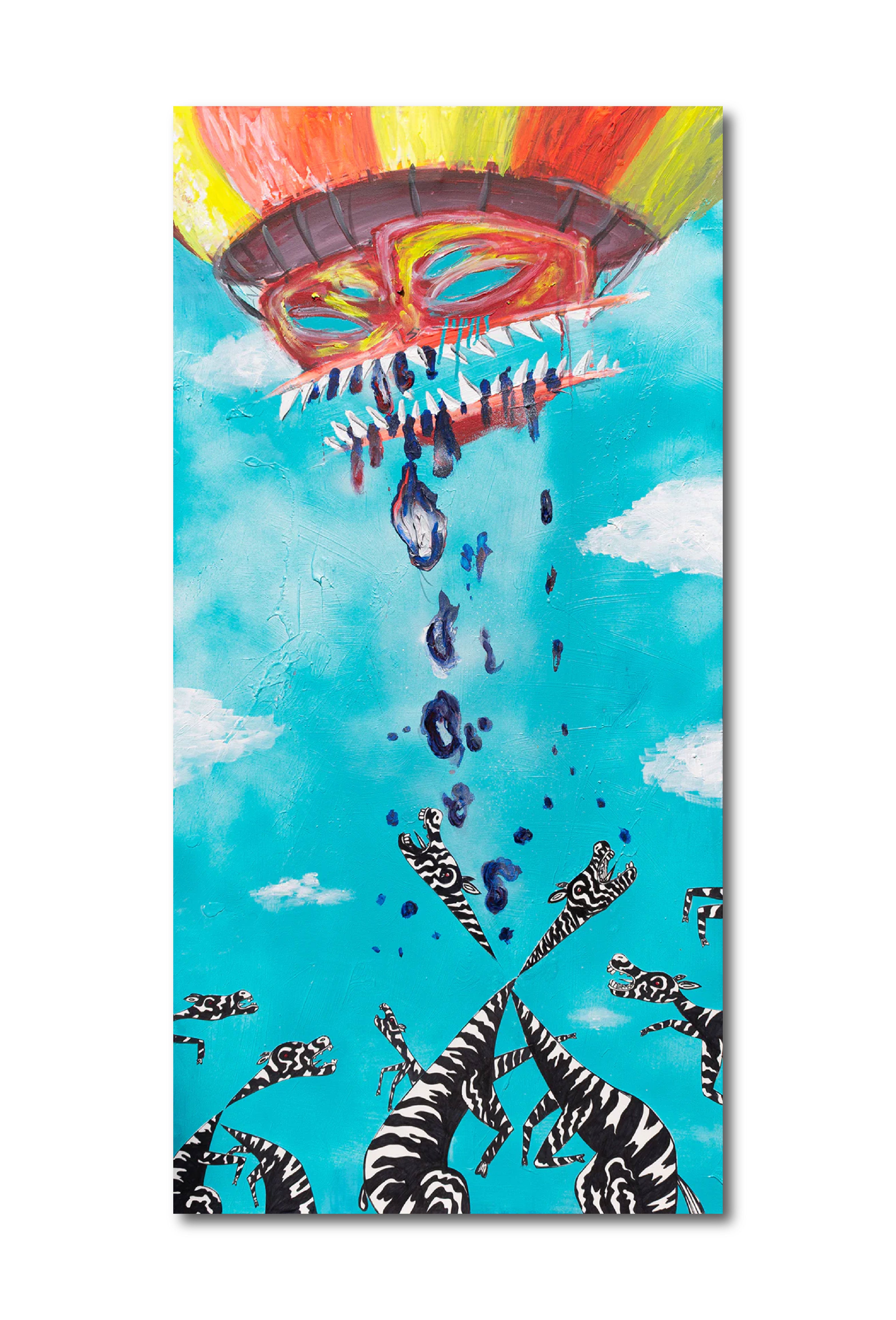 Acrylic Mixed Media 'THE COWBOY’S DREAM' - Acrylic and Mixed Media on Canvas Joseph Smolin