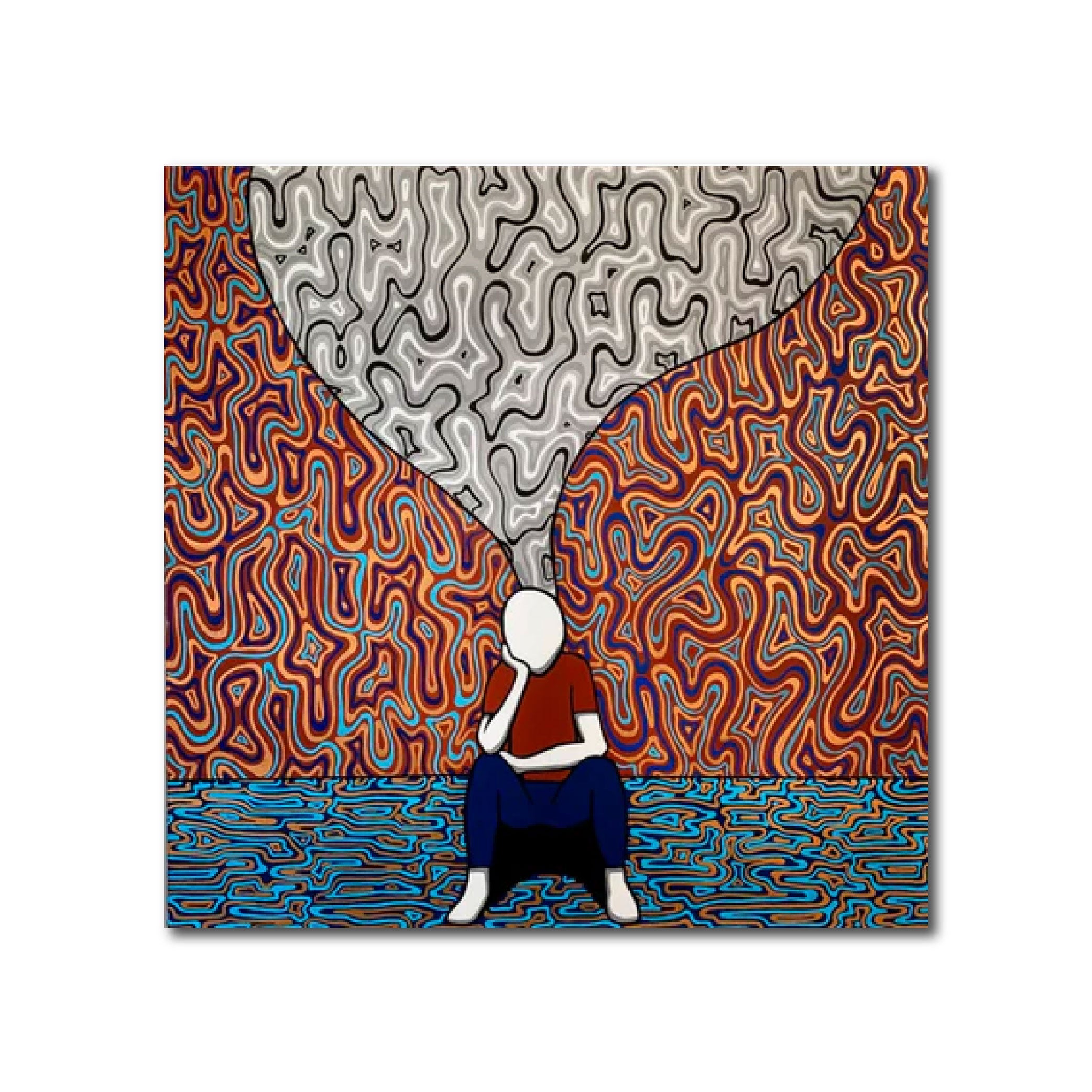 Figurative Painting 'THE OVERTHINKER' (2022) Yigsy Magaly