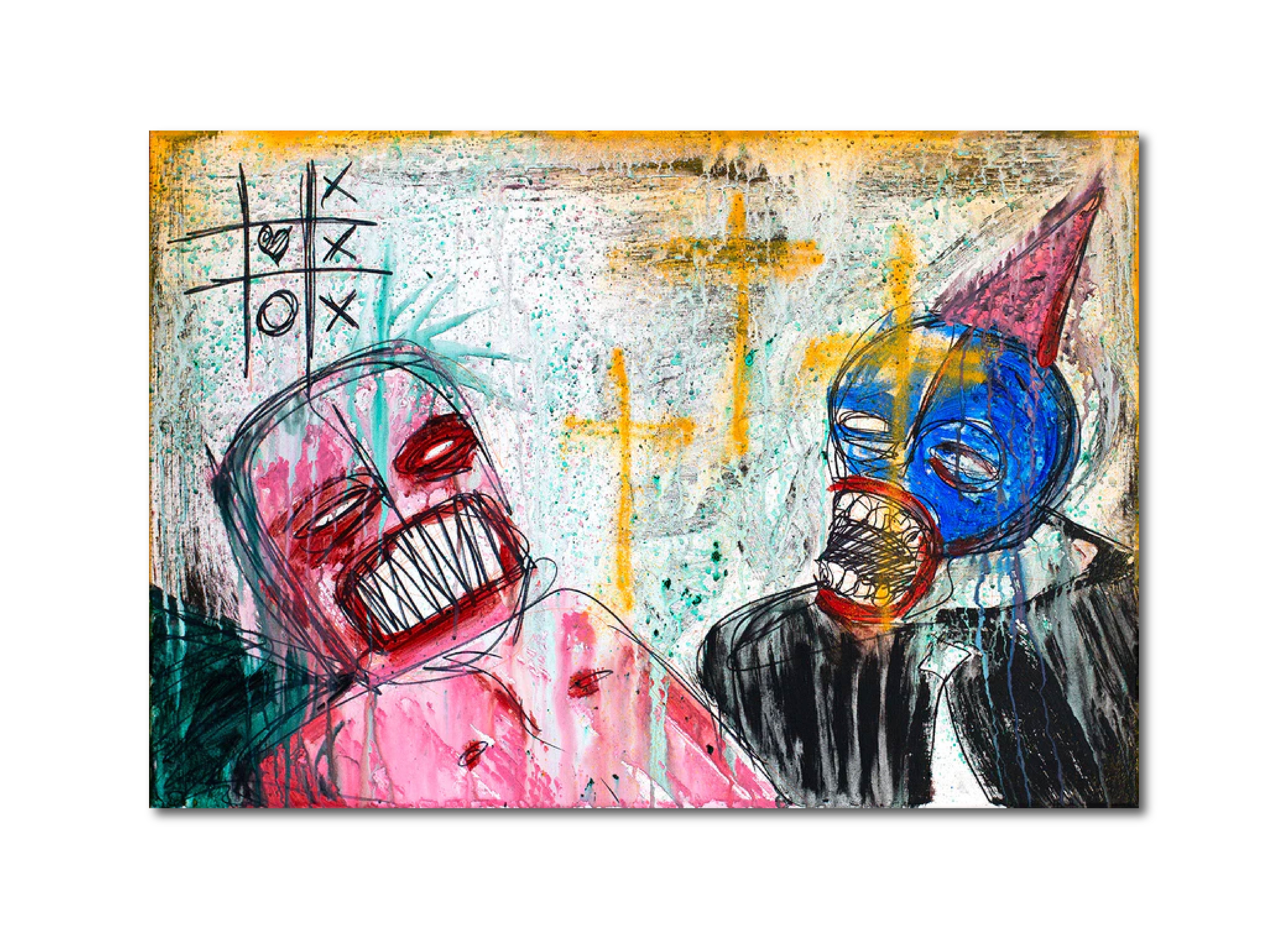 Mixed Media 'TIC TAC TOE' - Mixed Media on Canvas Joseph Smolin