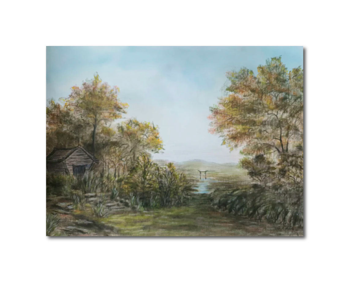Pastels 'TORII III (FROM THE COLLECTION MY JAPANESE GARDENS)' Charlotte Eder