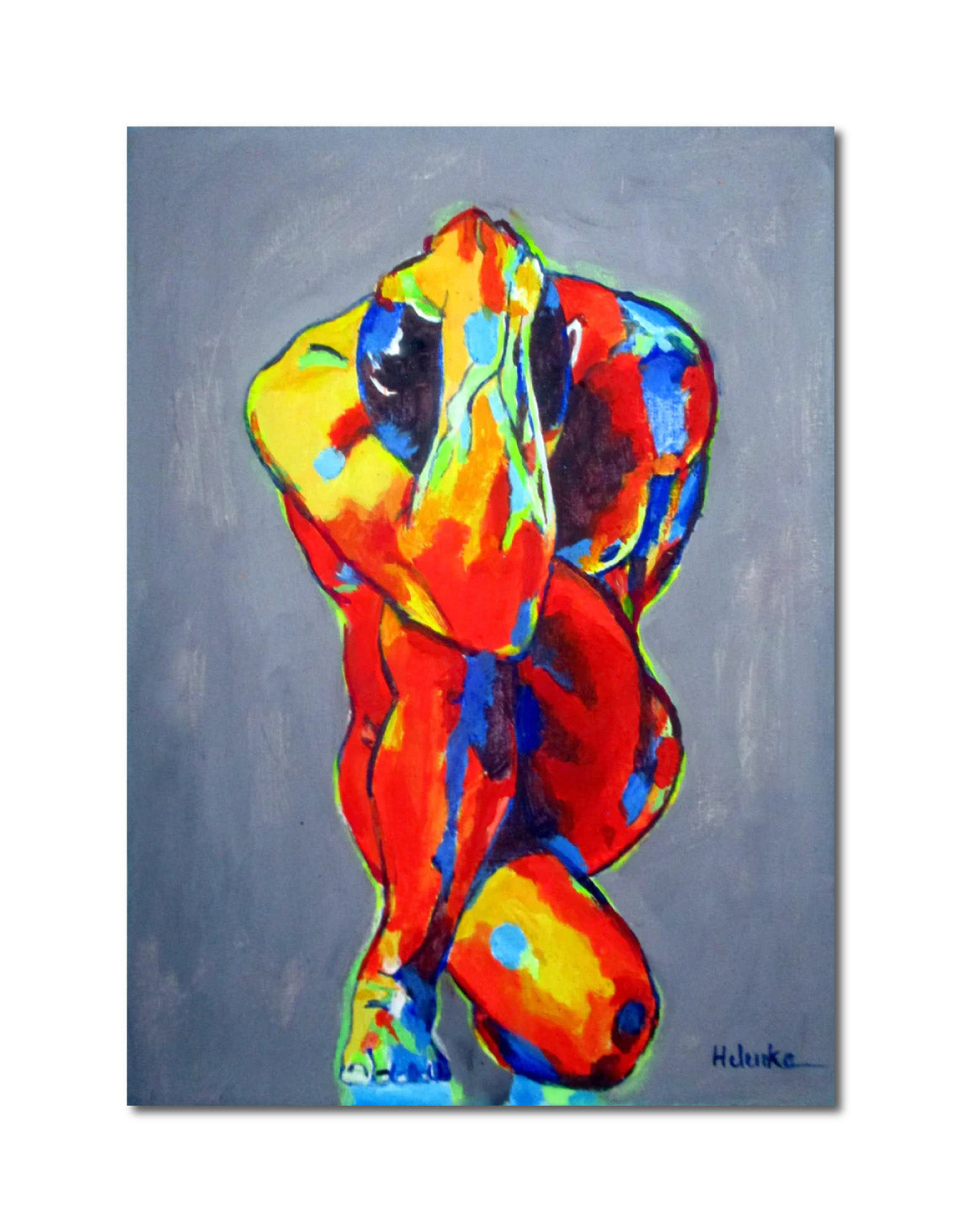 Contemporary 'TRAPPED IN HIMSELF' - Acrylic on Canvas Helena Wierzbicki