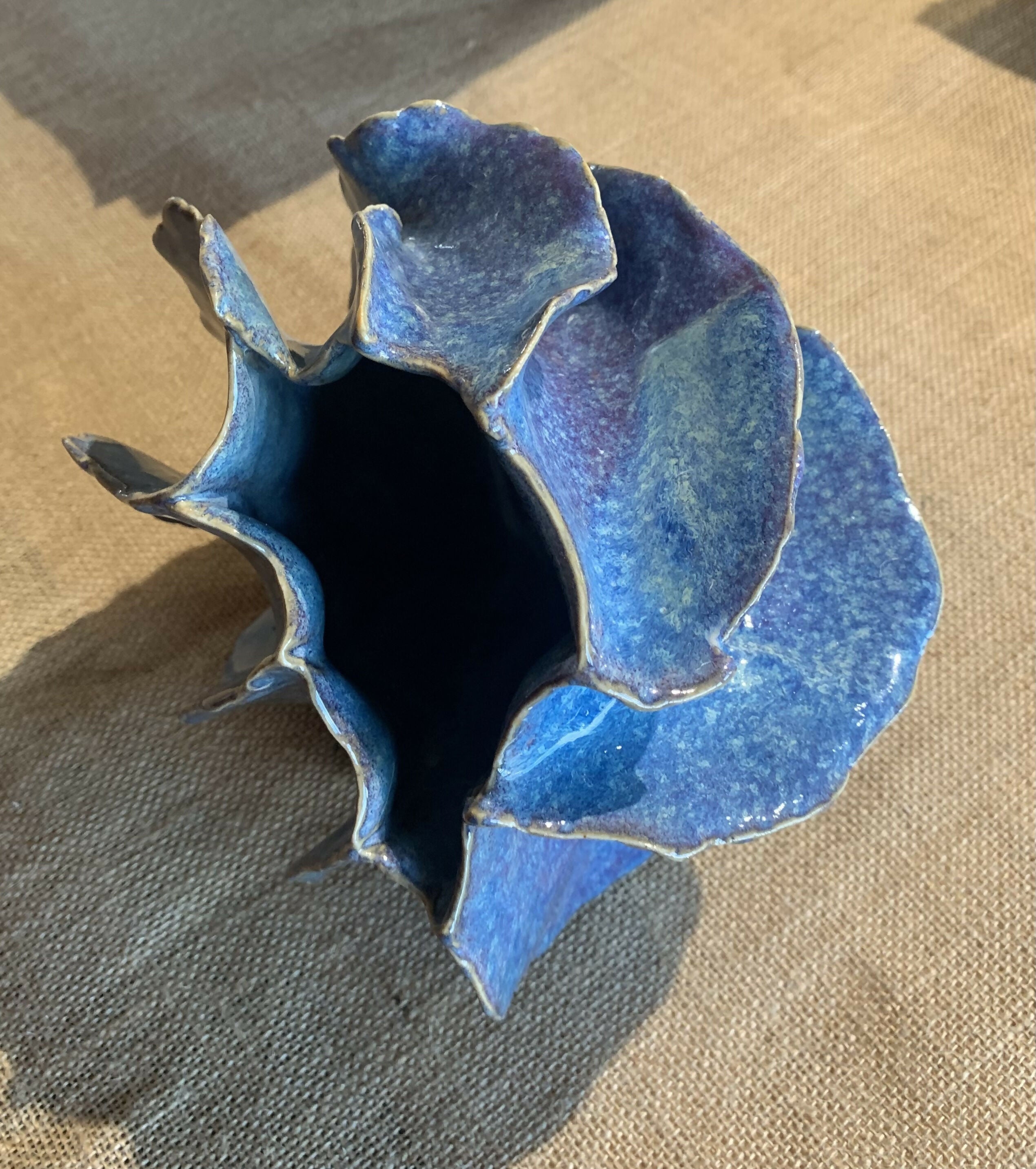 Abstract Sculpture Blue Seapod adrienne fierman