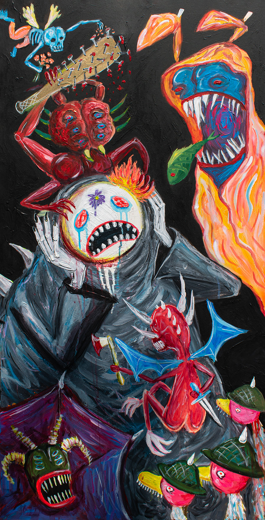 Acrylic Mixed Media 'THE PROPHET AS SAINT ANTHONY' - Acrylic and Mixed Media on Canvas Joseph Smolin