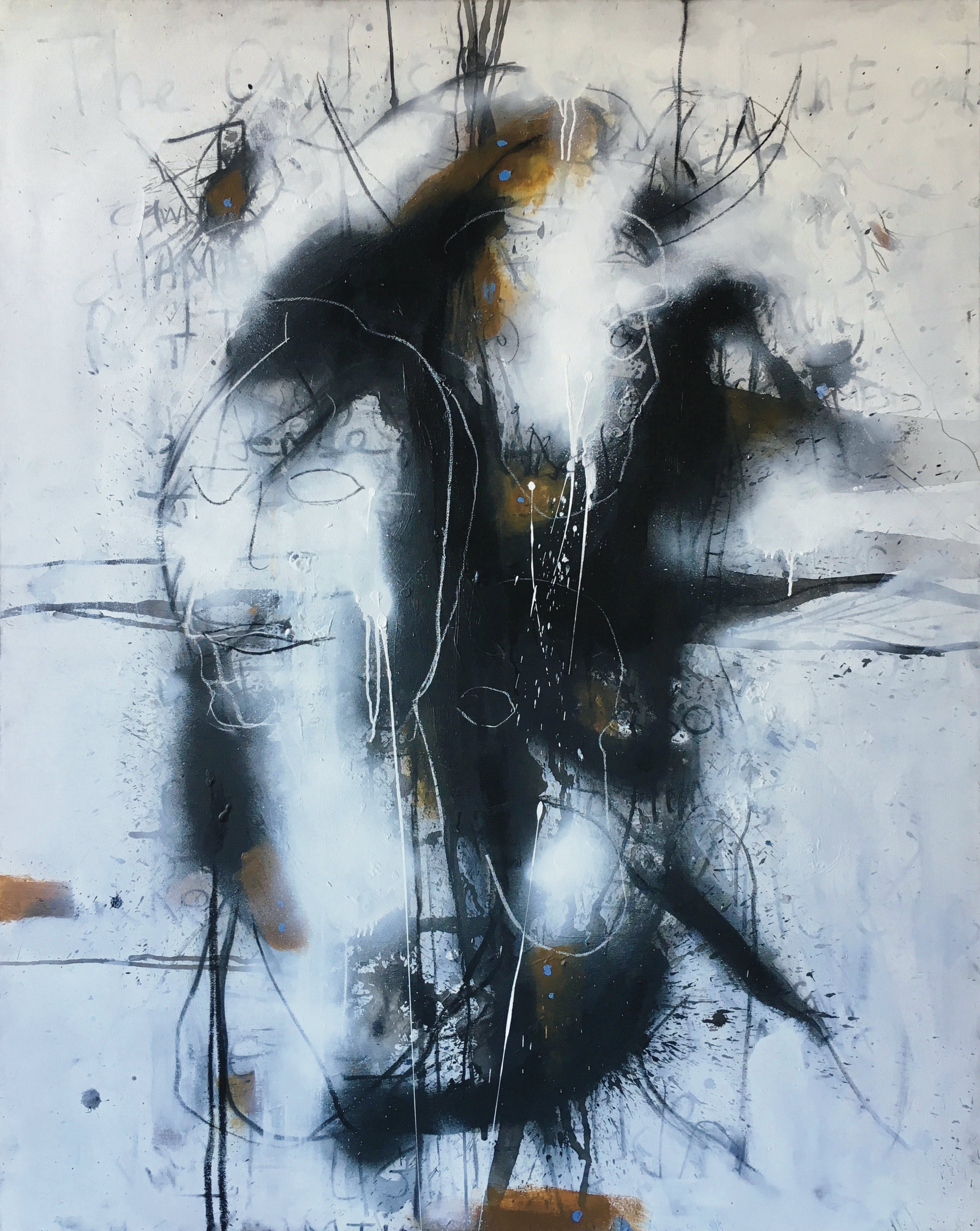 Abstract Painting 'TWO LIVES I' - Acrylic on Canvas Blank Nick Malone