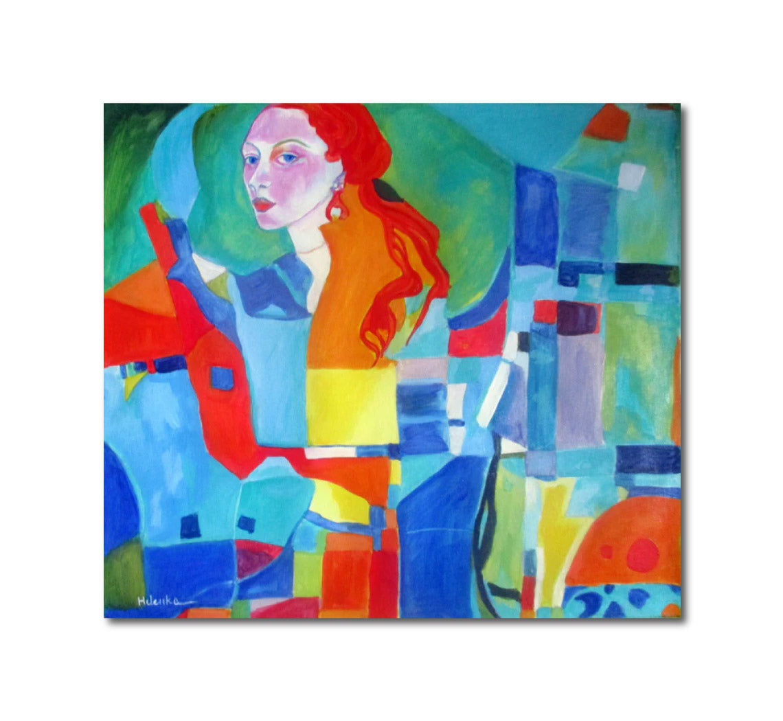 Geometric 'UNBIDDEN' - Acrylic on Canvas Helena Wierzbicki