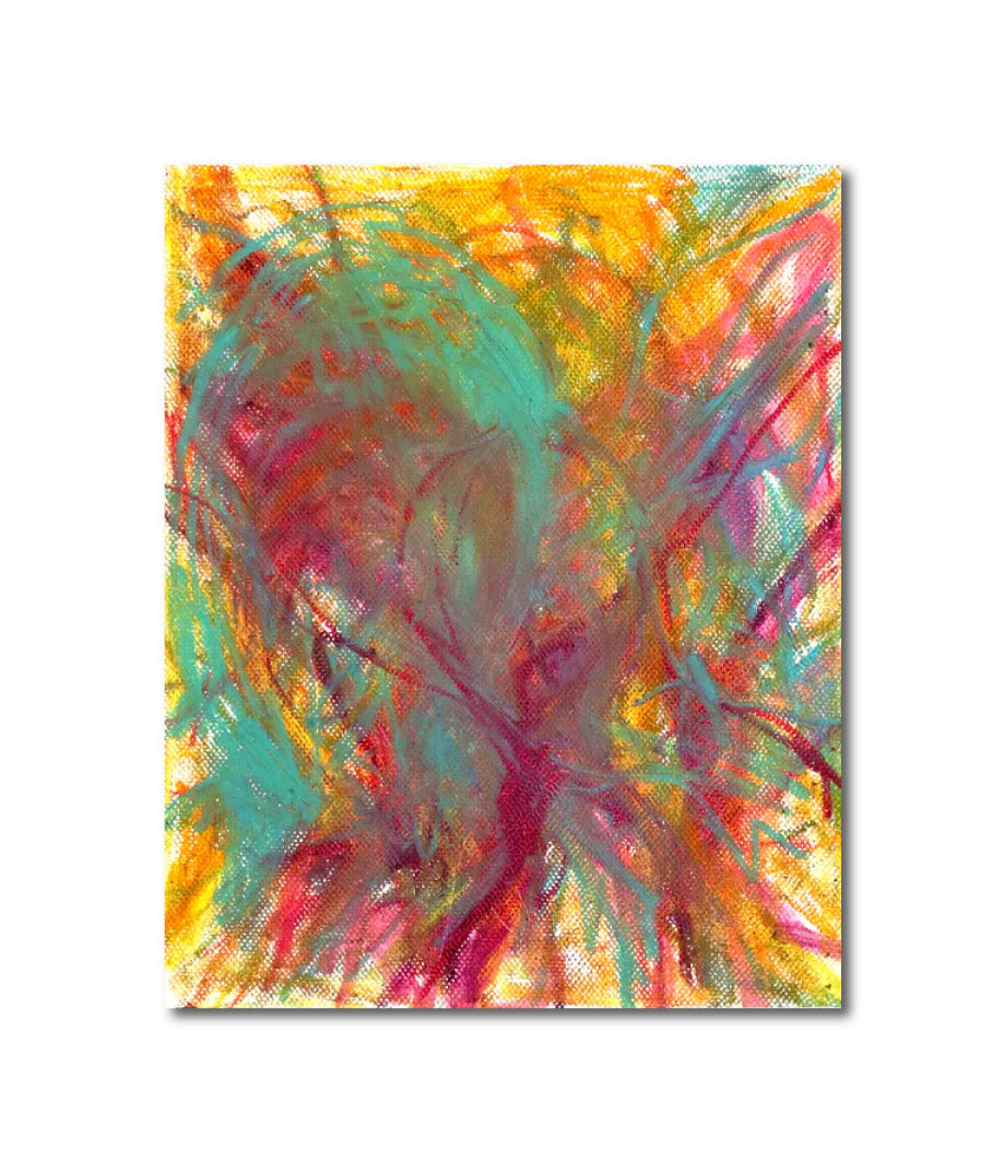 Abstract Acrylic Artwork Expressionist Oil Painting 'UNTITLED NO. 4' John Waski