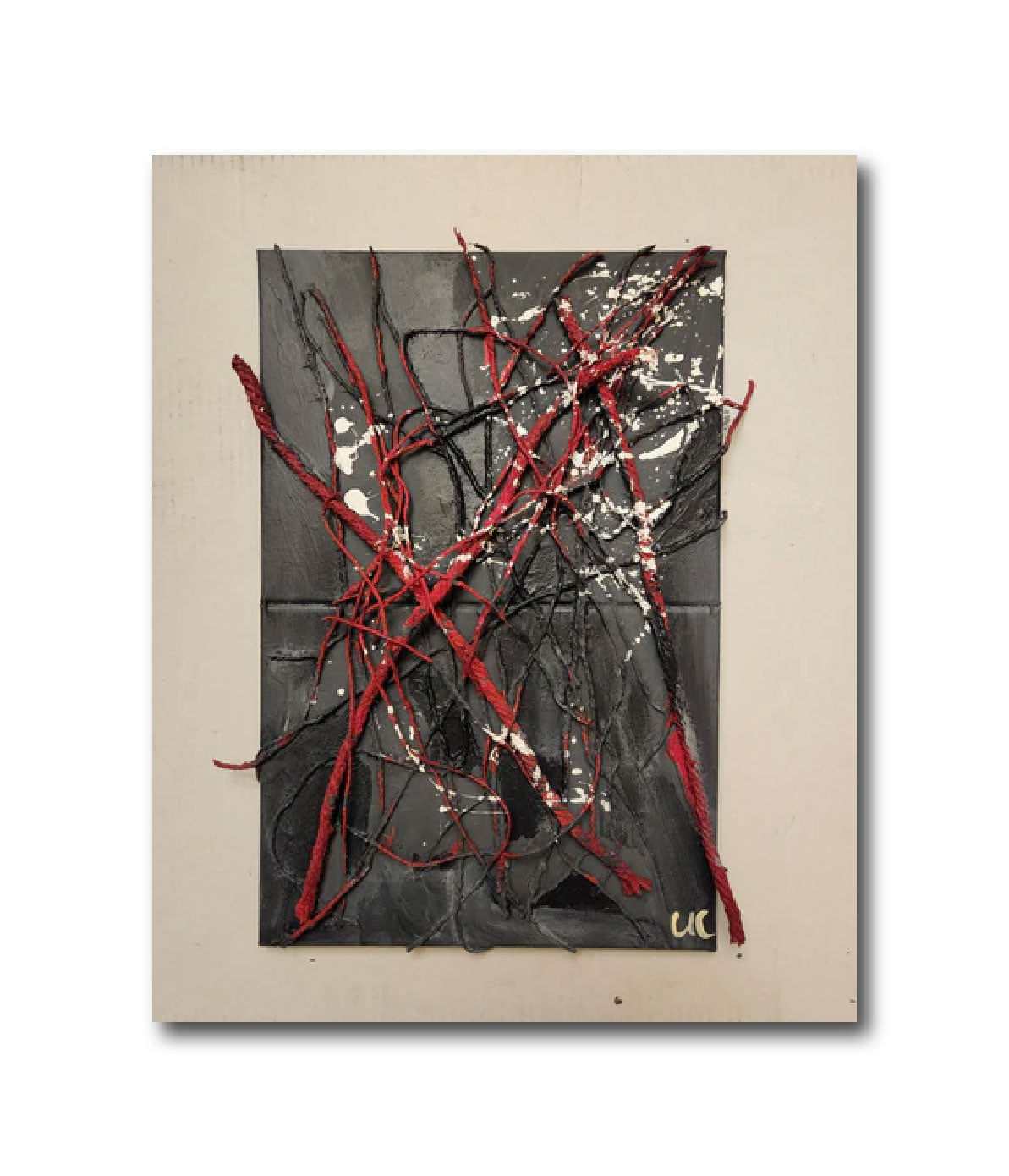 Abstract Acrylic Contemporary Painting 'COVERED' - Acrylic and Mixed Media on Canvas Ulani Curry