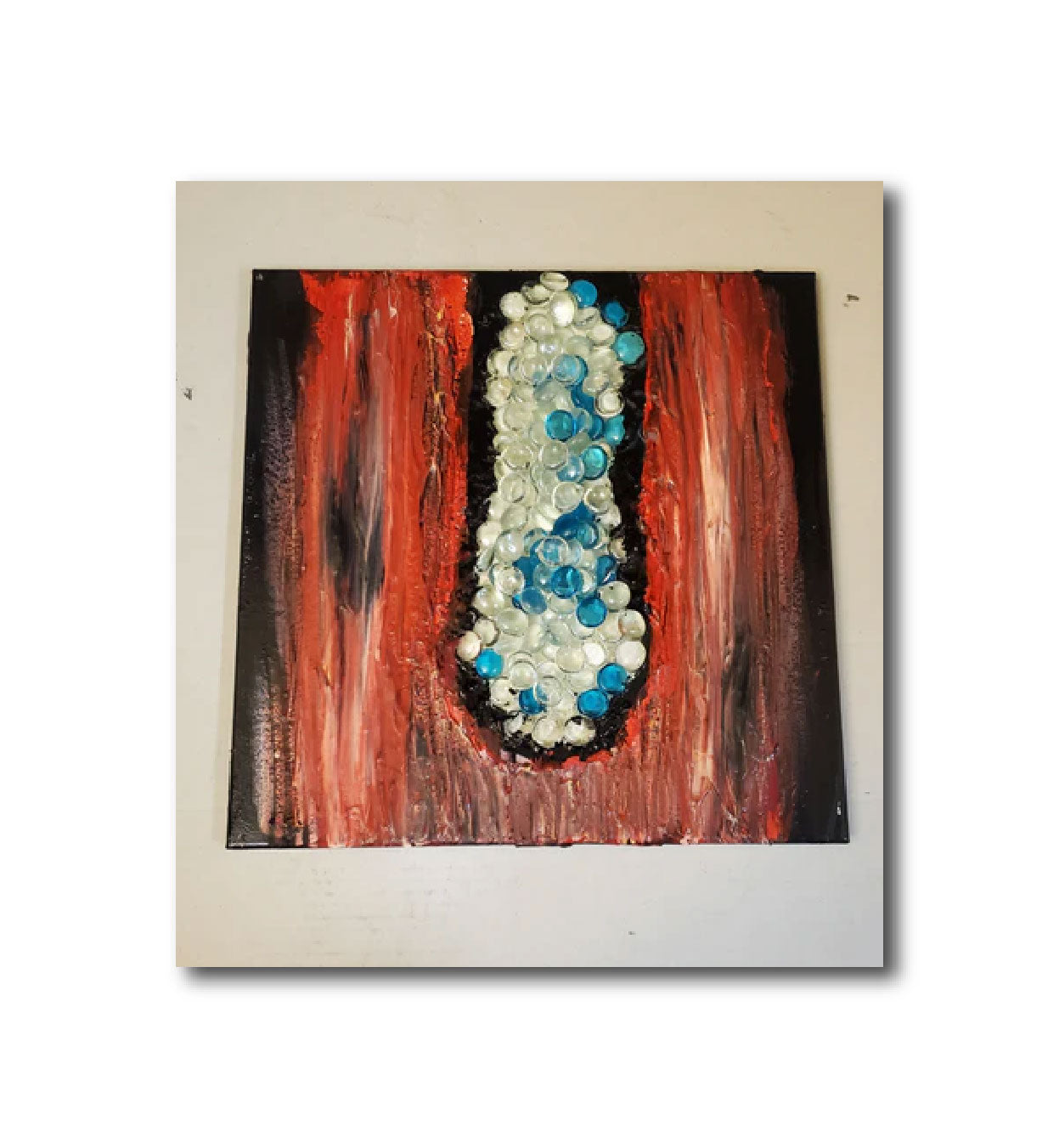 Acrylic Painting 'ON THE INSIDE WALL' - Acrylic, Object, and Mixed Media on Canvas Ulani Curry