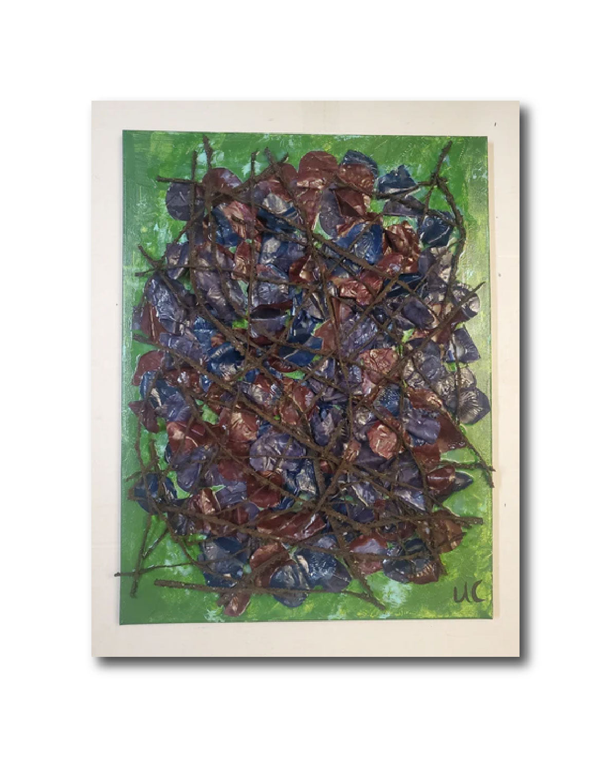 Abstract Acrylic Contemporary Painting 'STUCK' - Acrylic and Mixed Media on Canvas Ulani Curry
