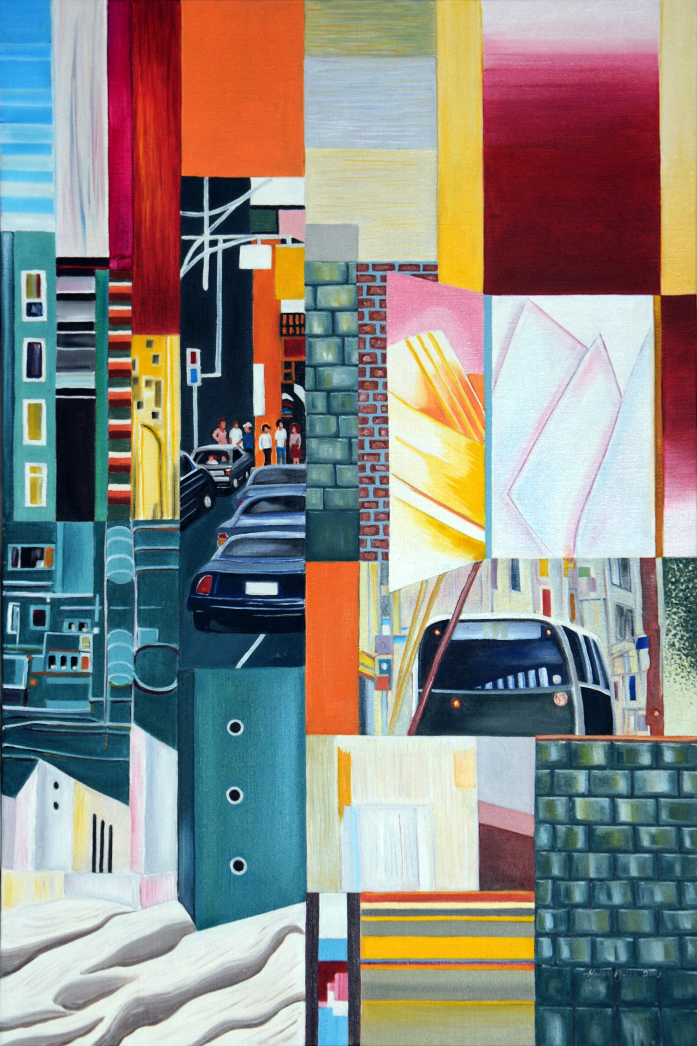 Abstract 'URBAN CULTURE' - Oil on Canvas Haibat El Balaa