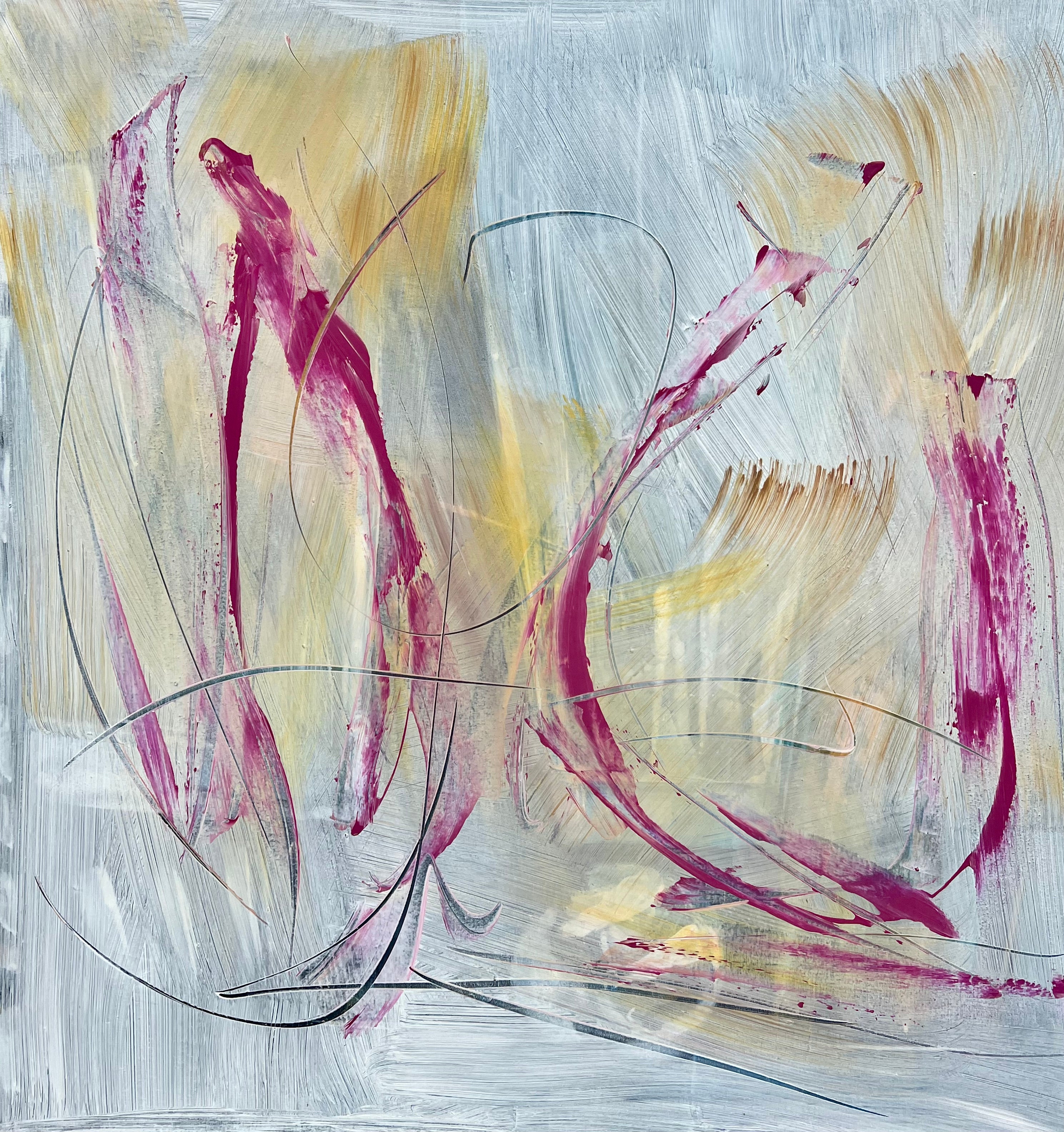 Abstract Acrylic Painting 'VEILED ILLUSION' - Acrylics on canvas Michelle Hold