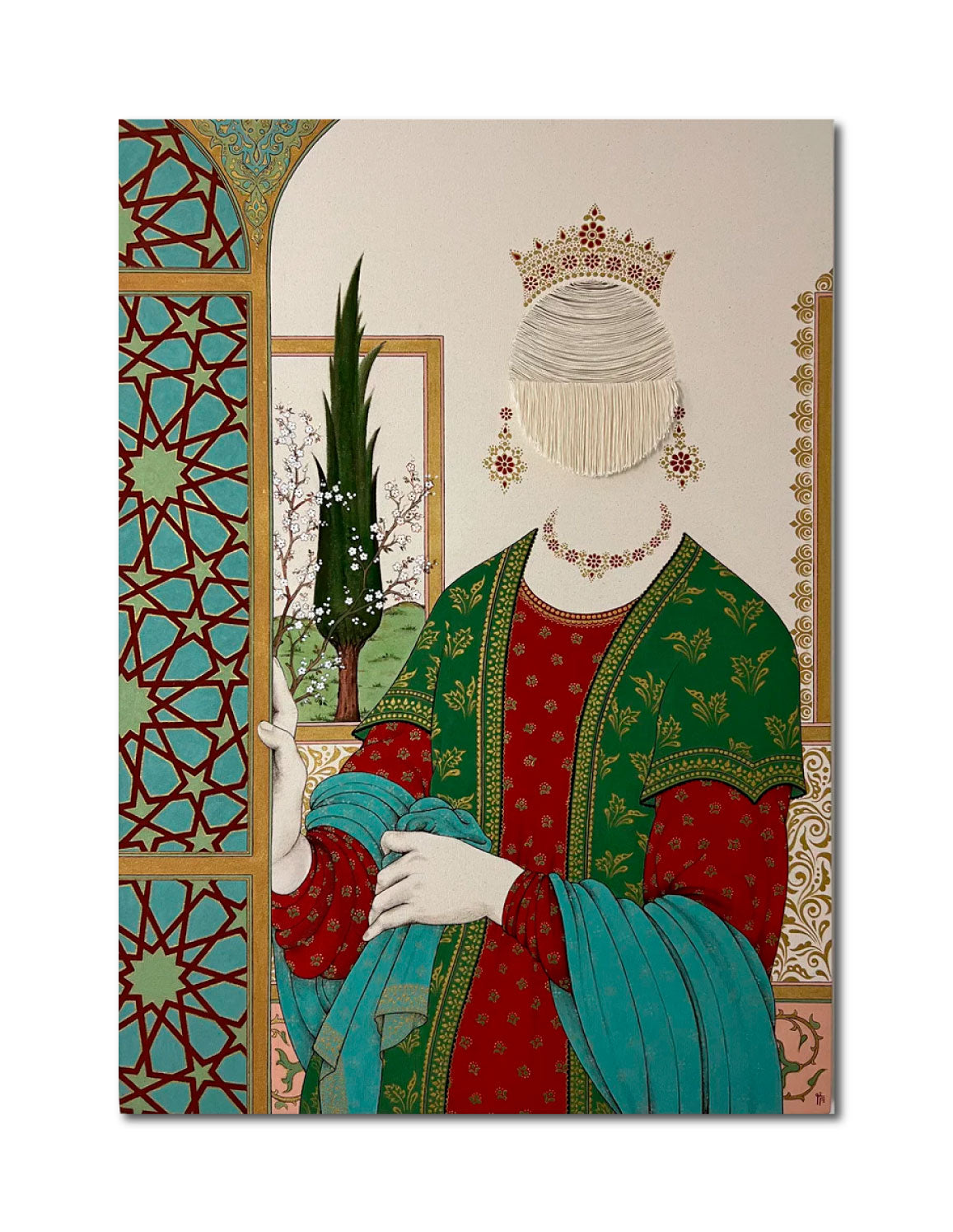 Acrylic 'WAITING FOR THE PROMISED DAY' - Acrylic on Canvas Parastoo Ahovan