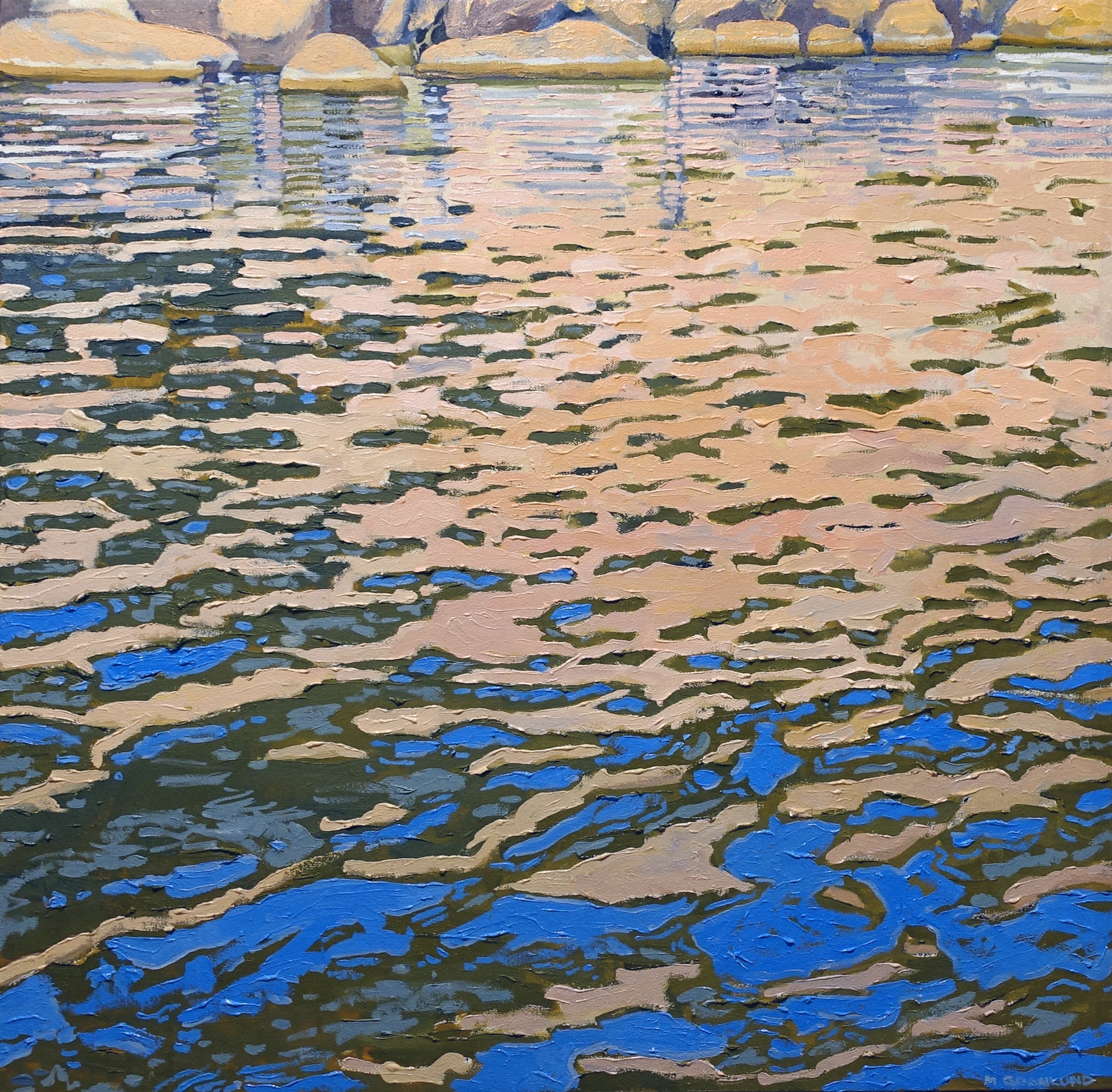Landscape Oil Paint 'WATER PATTERN IV' - Oil Paint on Canvas Mark Granlund