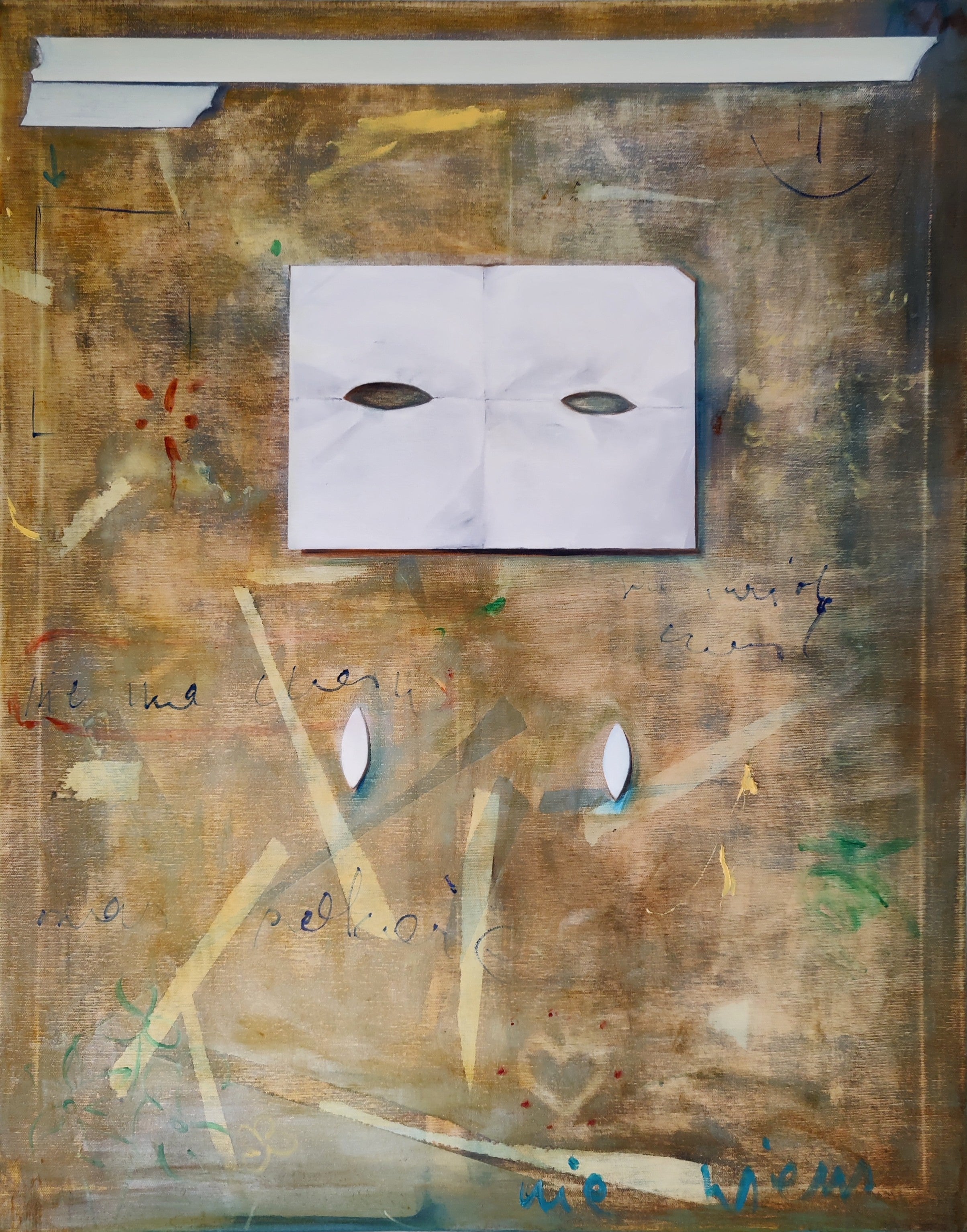 Surrealist 'WEARING A MASK' - Oil on Canvas Karolina Zglobicka