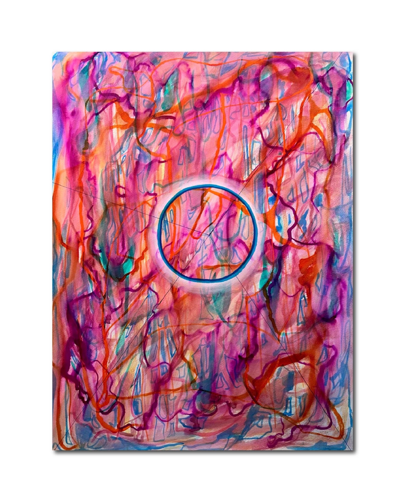 Acrylic Ink 'PORTAL #1' - Watercolor, Acrylic Paint, Calligraphy Ink, and Pen on Paper June McCall