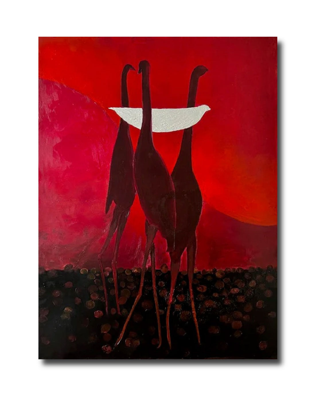 Figurative Oil 'PERIRRHANTERION, WHERE TO TURN' - Oil on canvas Laurie Goodhart