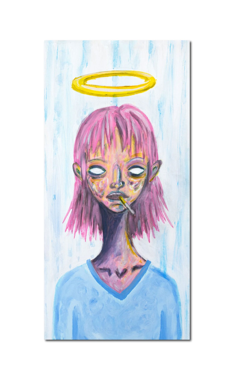 Acrylic 'CIGARETTE GIRL' - Acrylic on Canvas Joseph Smolin