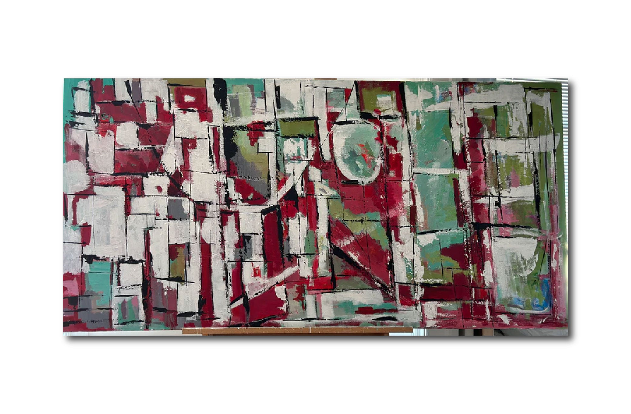 Acrylic 'YOU PUZZLE ME' - Acrylic on cradled canvas (1 3/4”) Carol Siskind