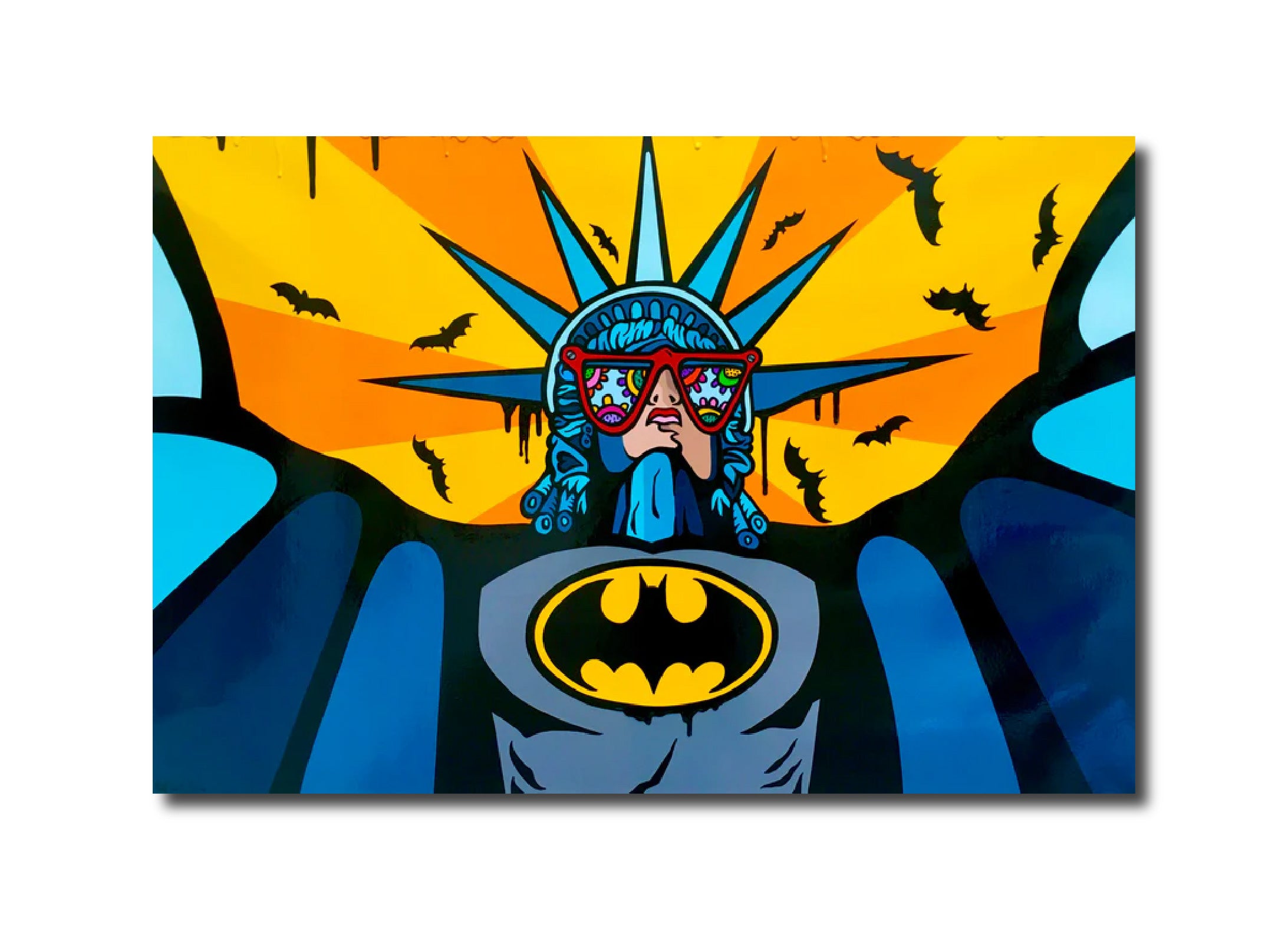 Pop Art 'BATMAN' - Acrylic on Canvas Rolf Saint-Agnès