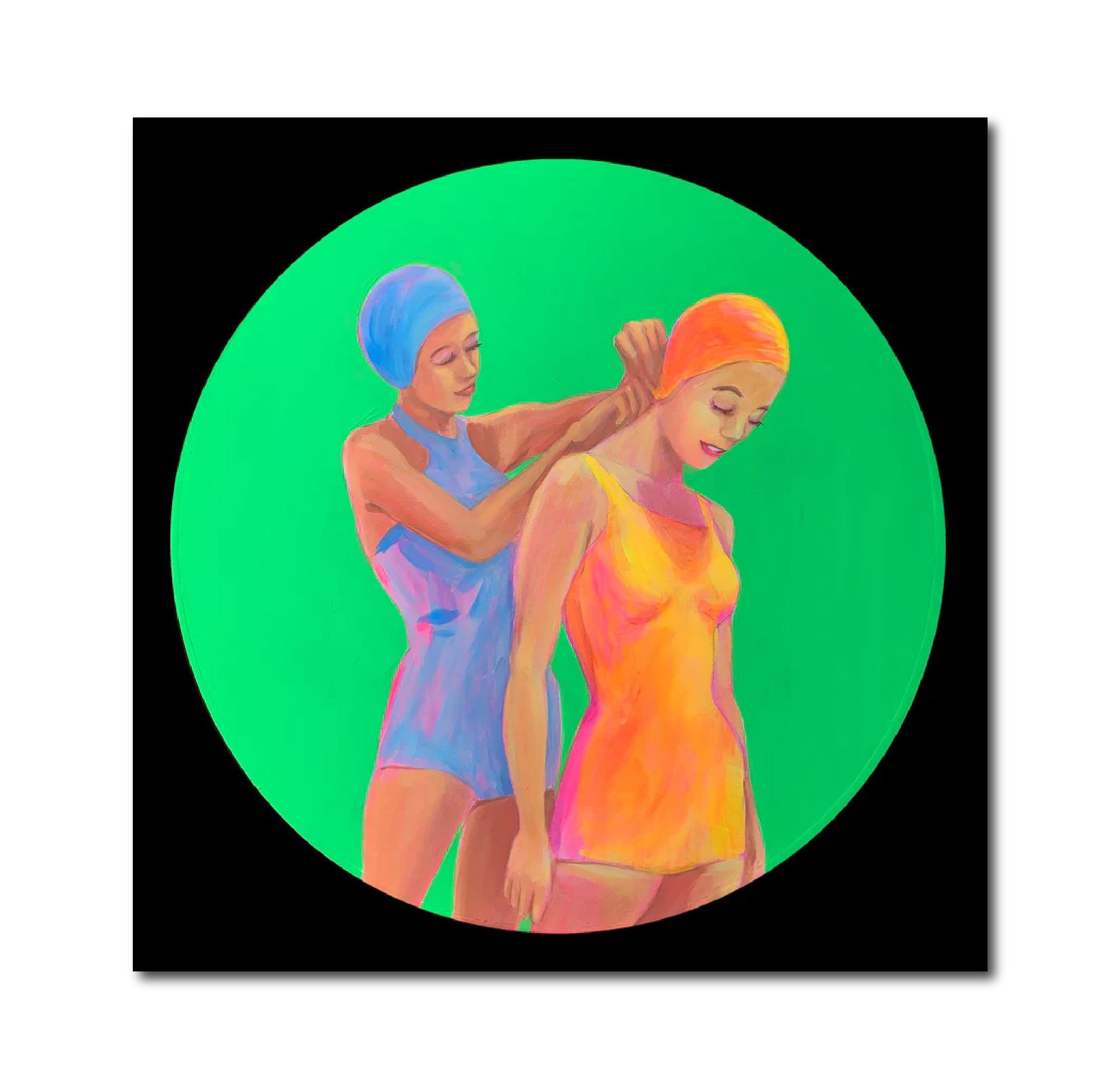 Acrylic 'TOGETHER' - Acrylic on Wood Panel Leticia Lacy