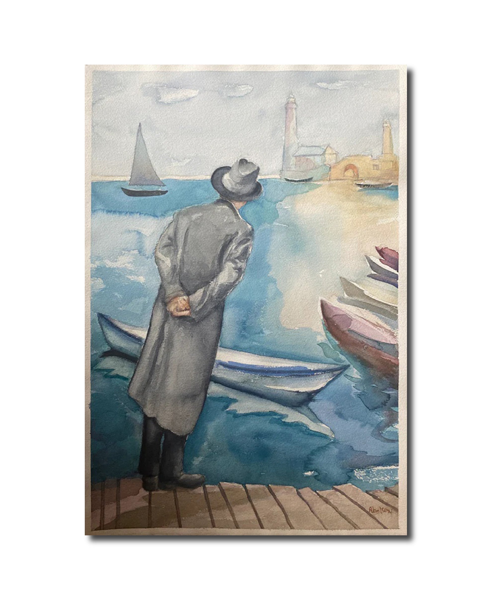 Painting Watercolor 'MEMORY' - Watercolour on Arches Paper David Abelson