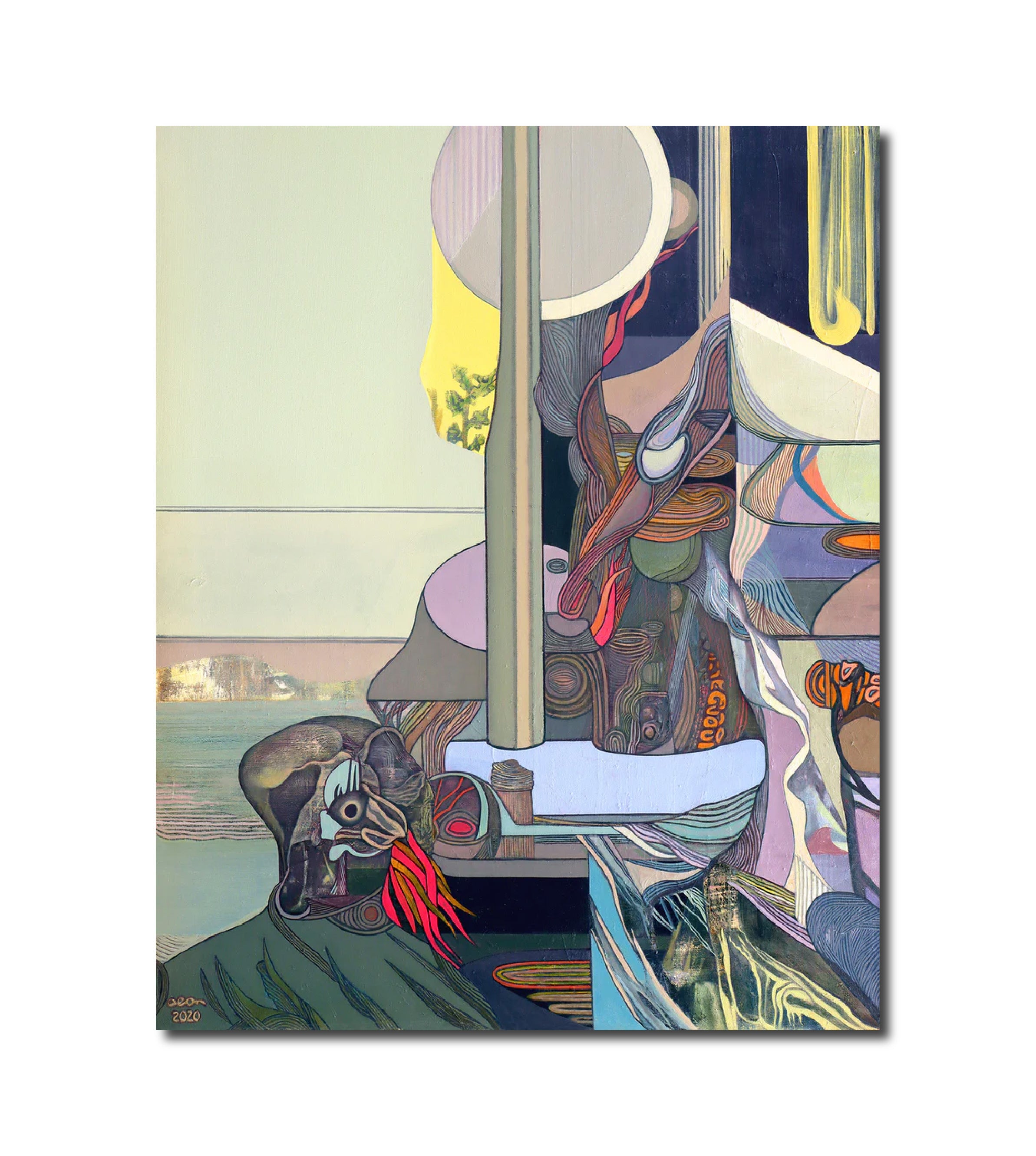 Abstract Figurative Surrealism 'ENIGMATIC INCARNATION' - Oil on Canvas Alexey Adonin