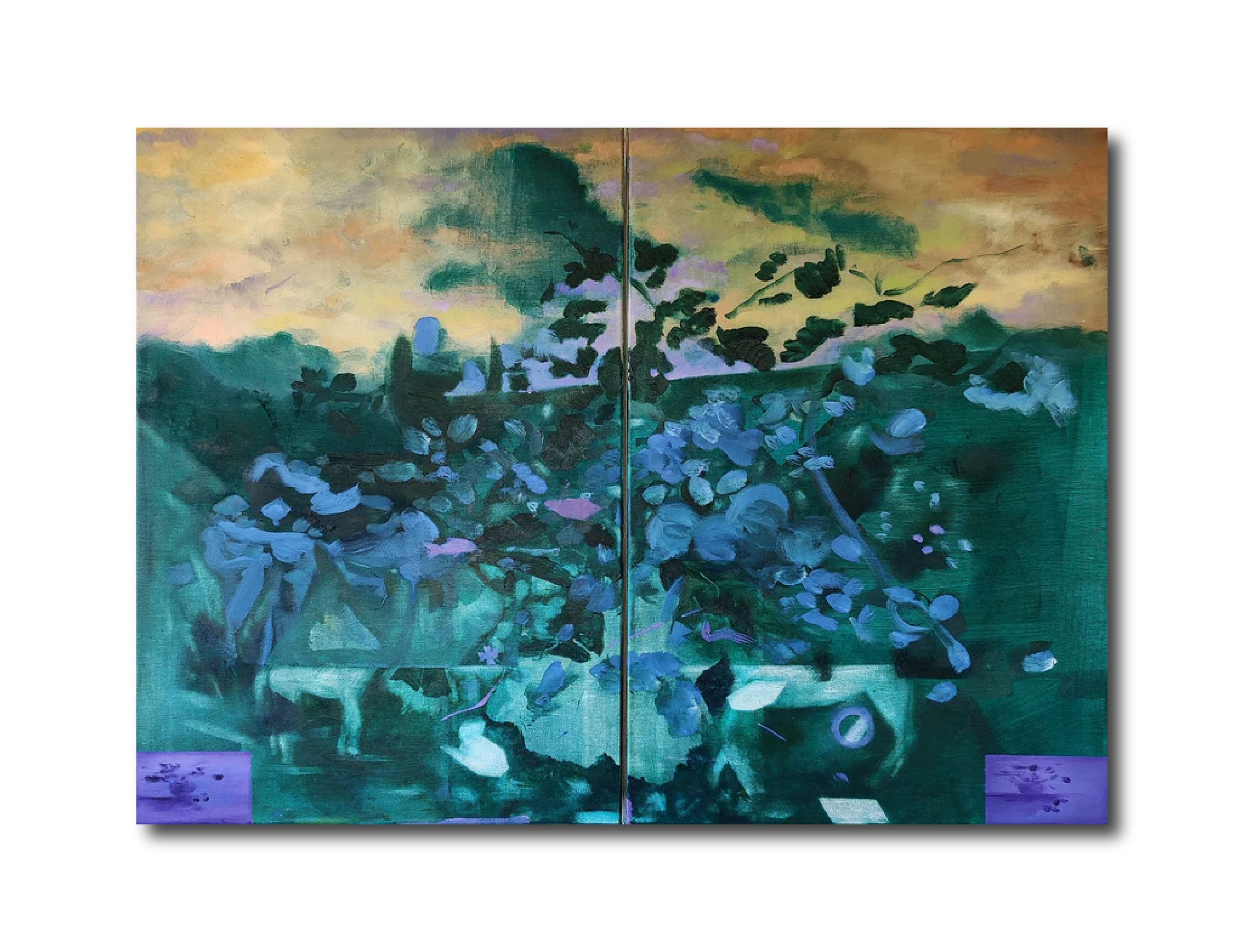 Painting 'TRANSNATIONAL MEMOS' - Oil on Canvas Karolina Zglobicka