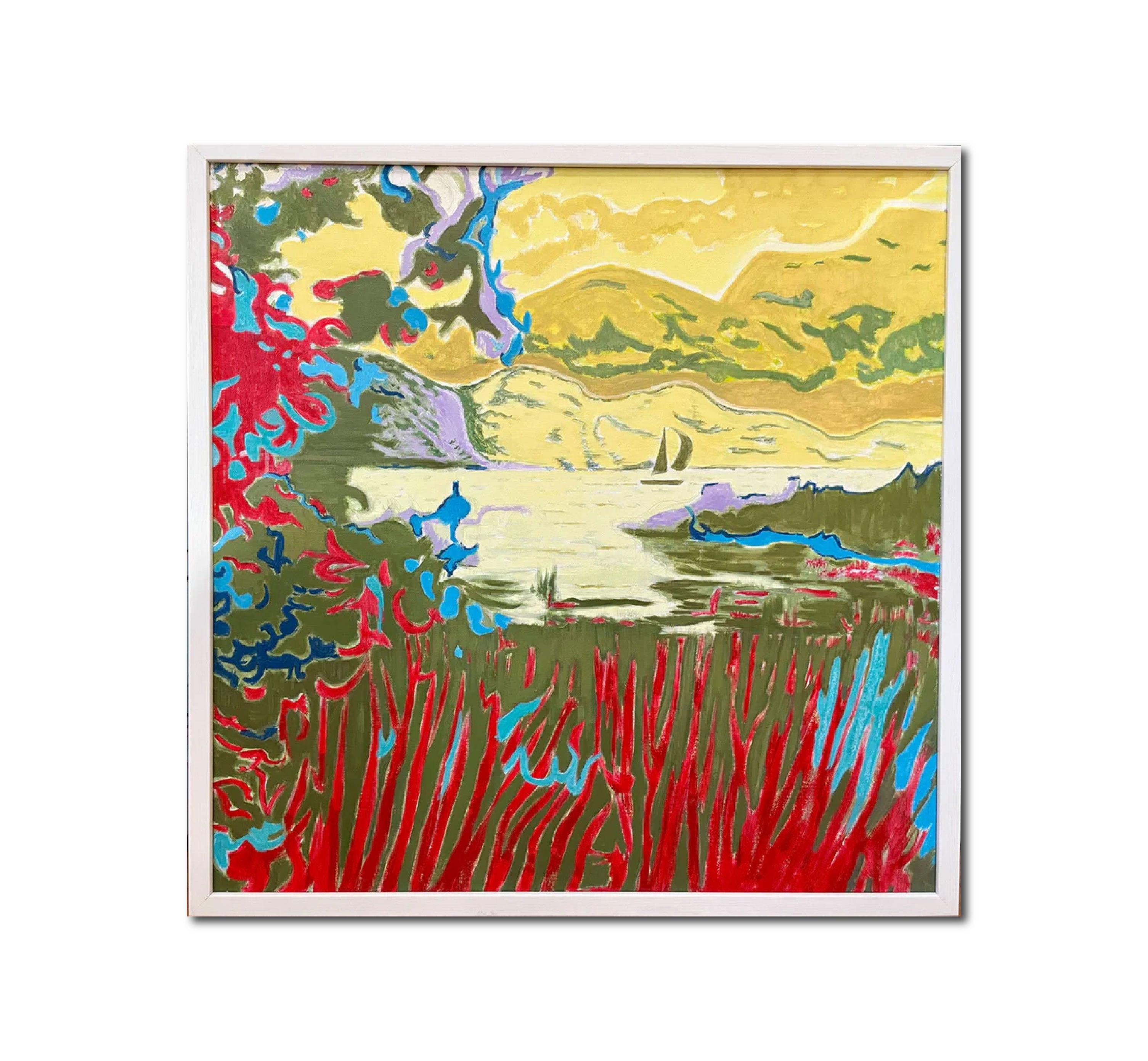 Acrylic Contemporary Ink 'FALL' - Acrylic & Ink on canvas Susan Stewart