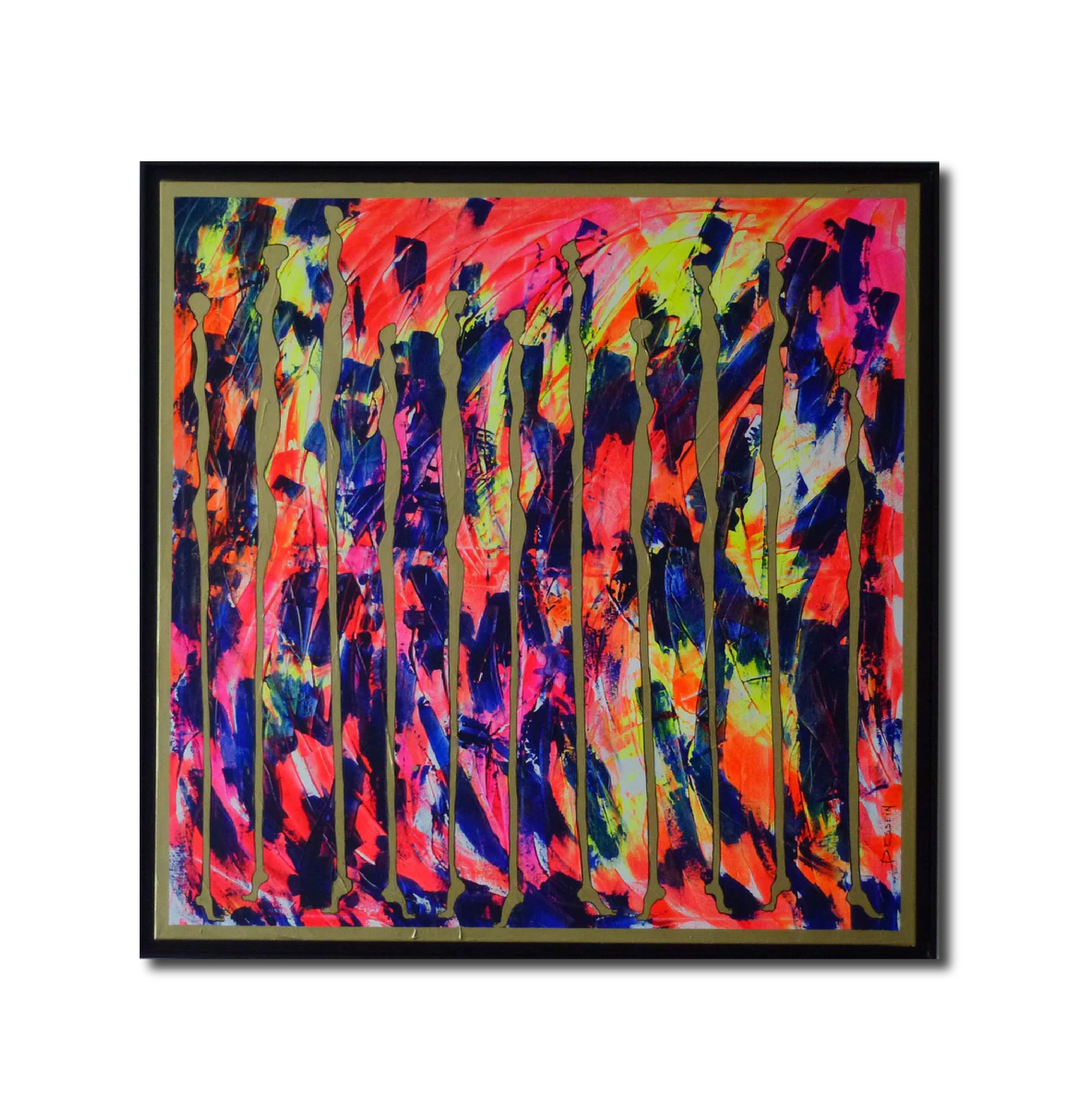 Painting 'NÉMATOÏDES 5' - Acrylic on Canvas Delphine DESSEIN