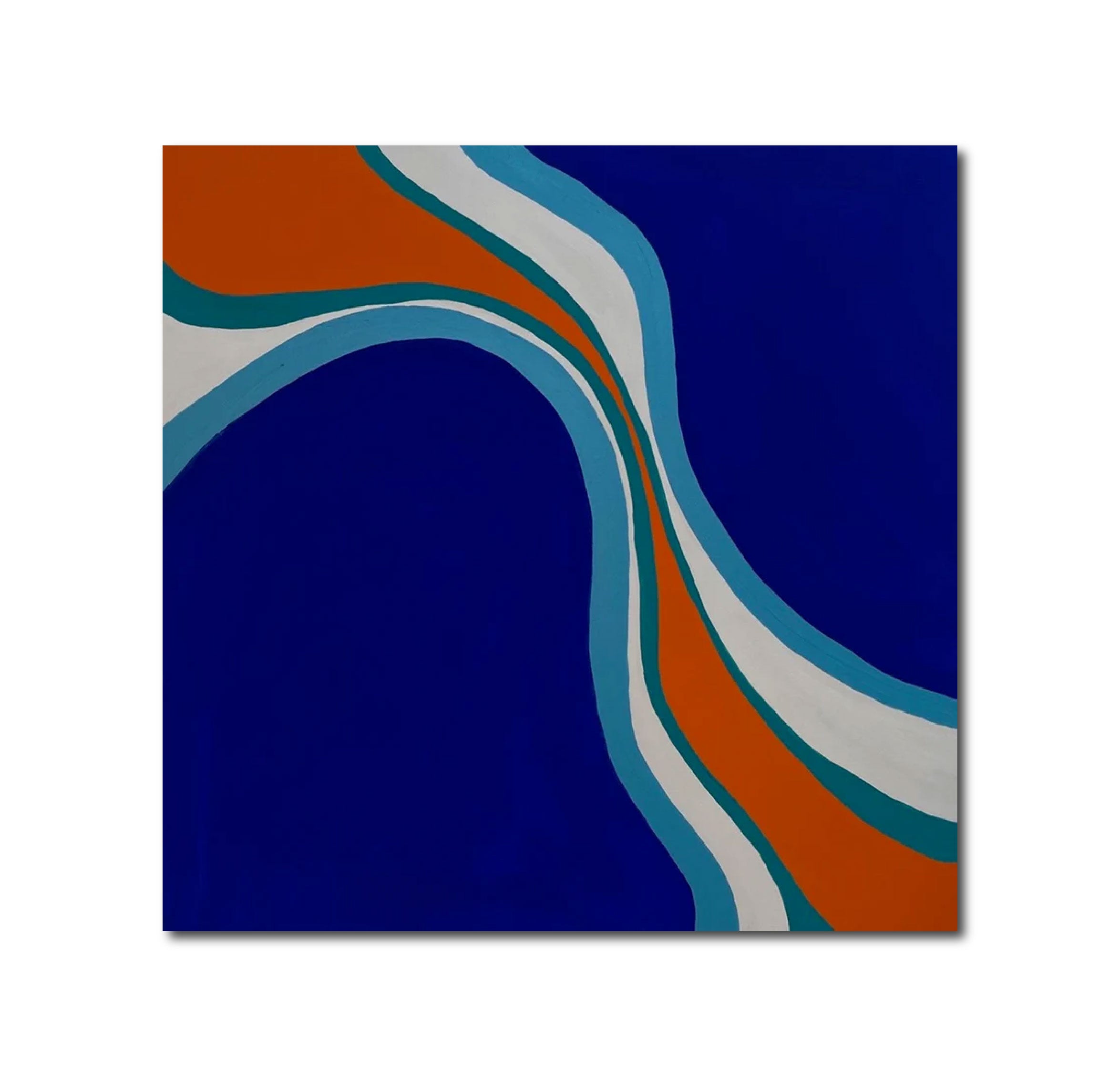 Abstract Acrylic Contemporary Painting 'UPSTREAM DREAM' - Acrylic on Gallery Wrapped Canvas Michelle Lander Feinberg