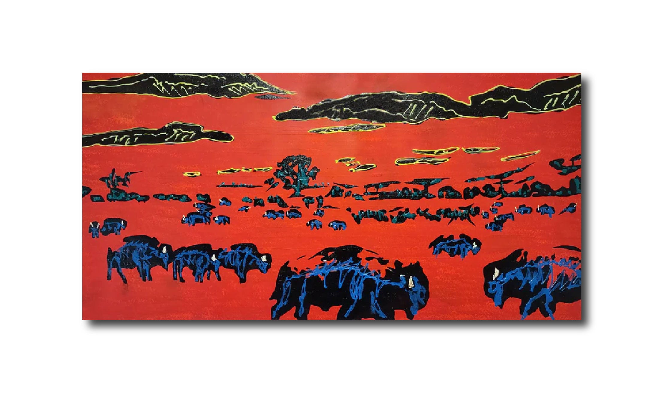 Abstract 'BUFFALO ROAM' K'myn Honoshee