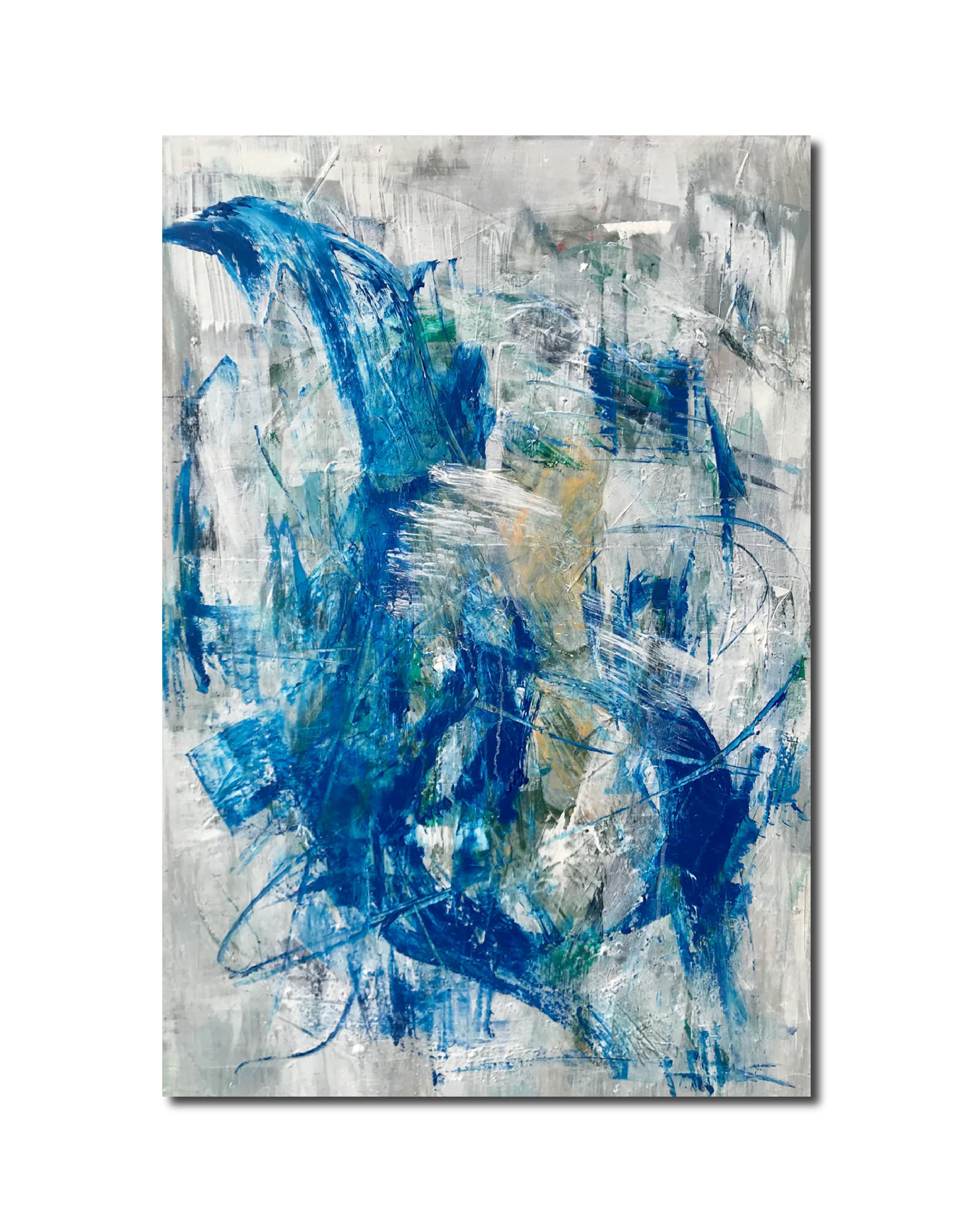 Abstract Painting 'COMING TOGETHER' - Acrylics, Pigments on Canvas Michelle Hold