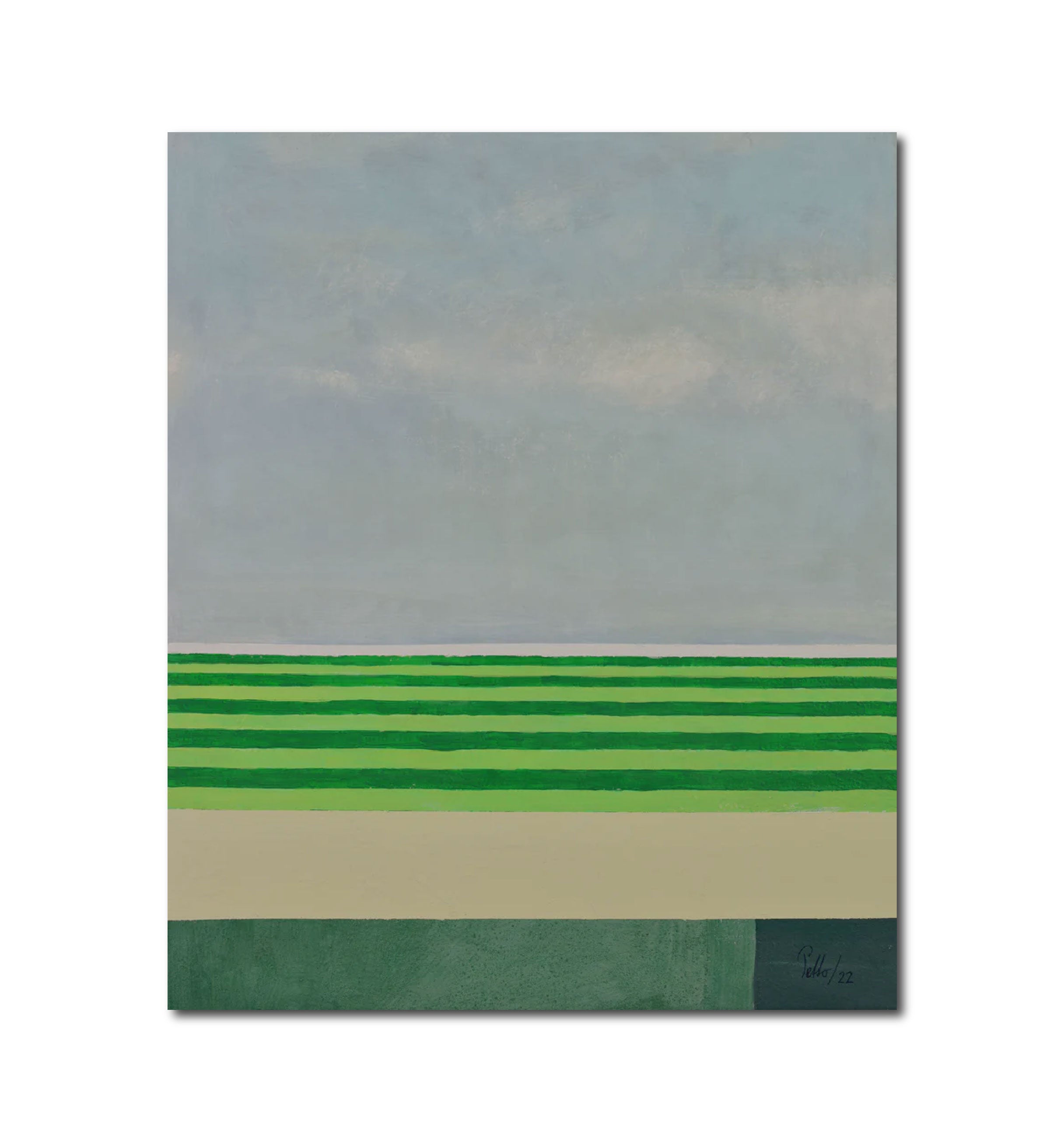 Abstract Acrylic Pop Art 'IN THE FIELDS' - Acrylic and Plaster on Fleece Franz Petto