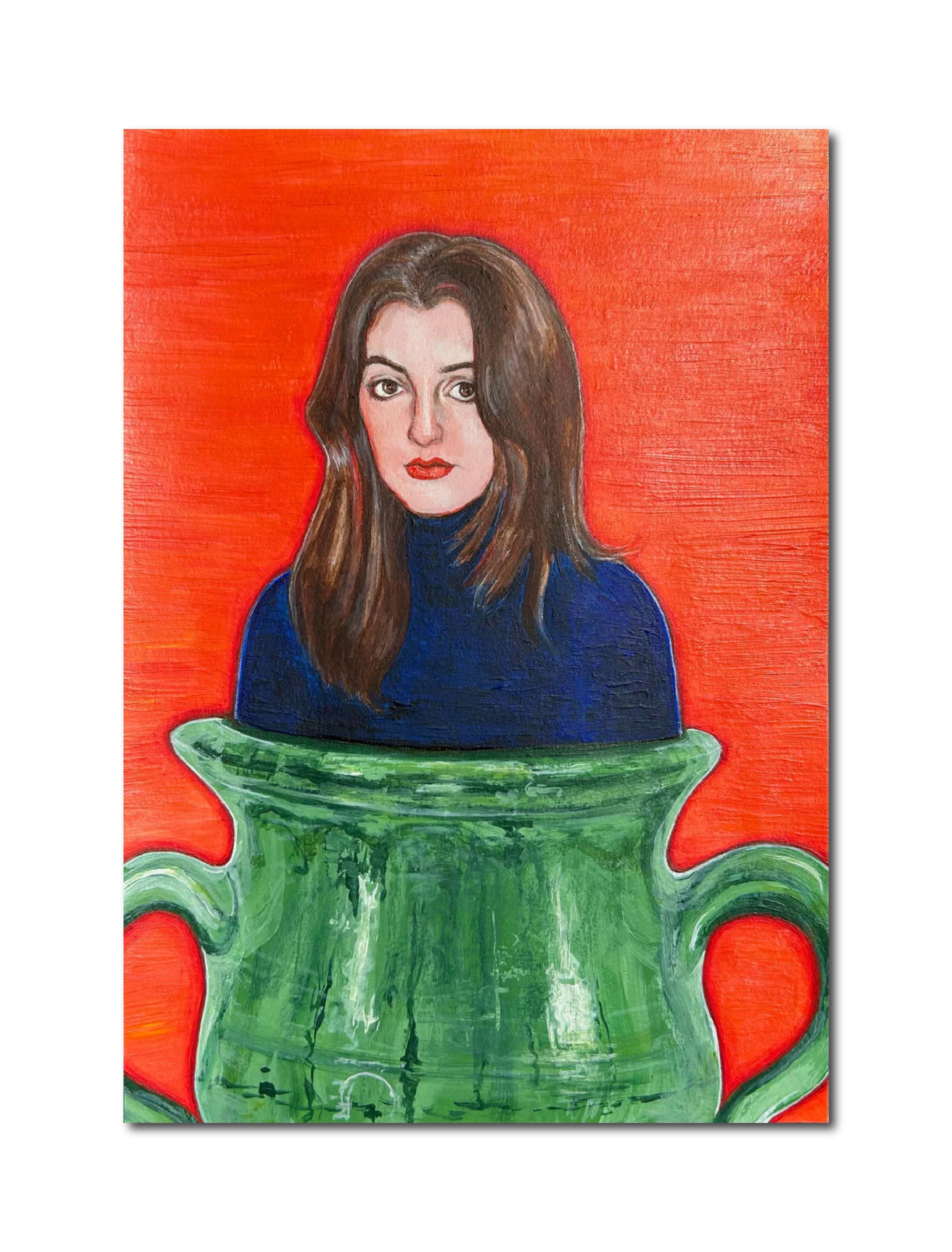 Acrylic 'CHARLOTTE’S FAVORITE VASE' - Acrylic Paint on Paper June McCall