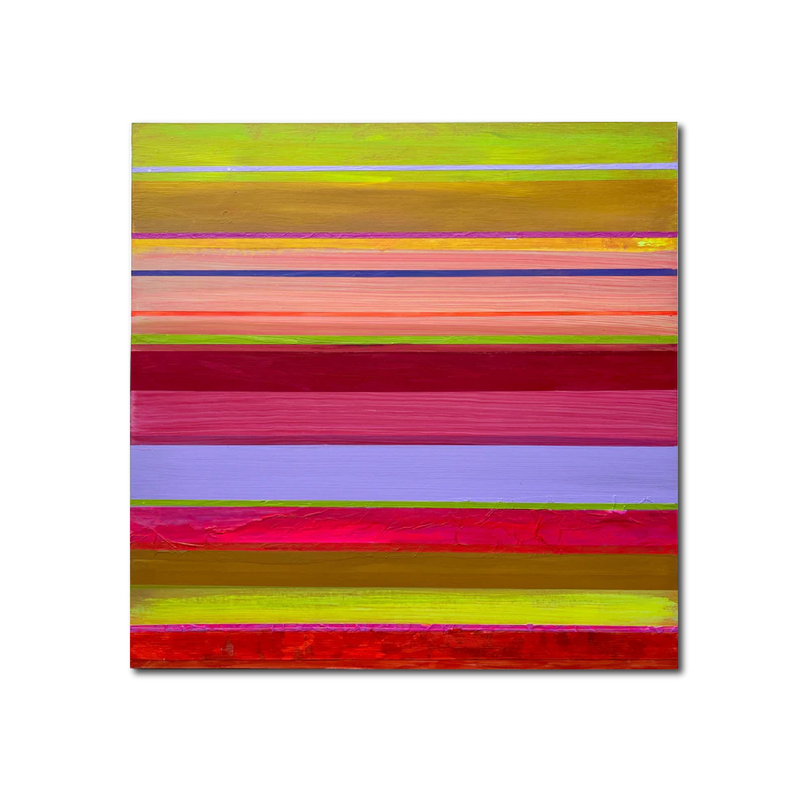 Abstract Acrylic Collage Contemporary Geometric Painting 'HAPTIC BARCODE 7/23' Susanne Meier zu Eissen-Rau