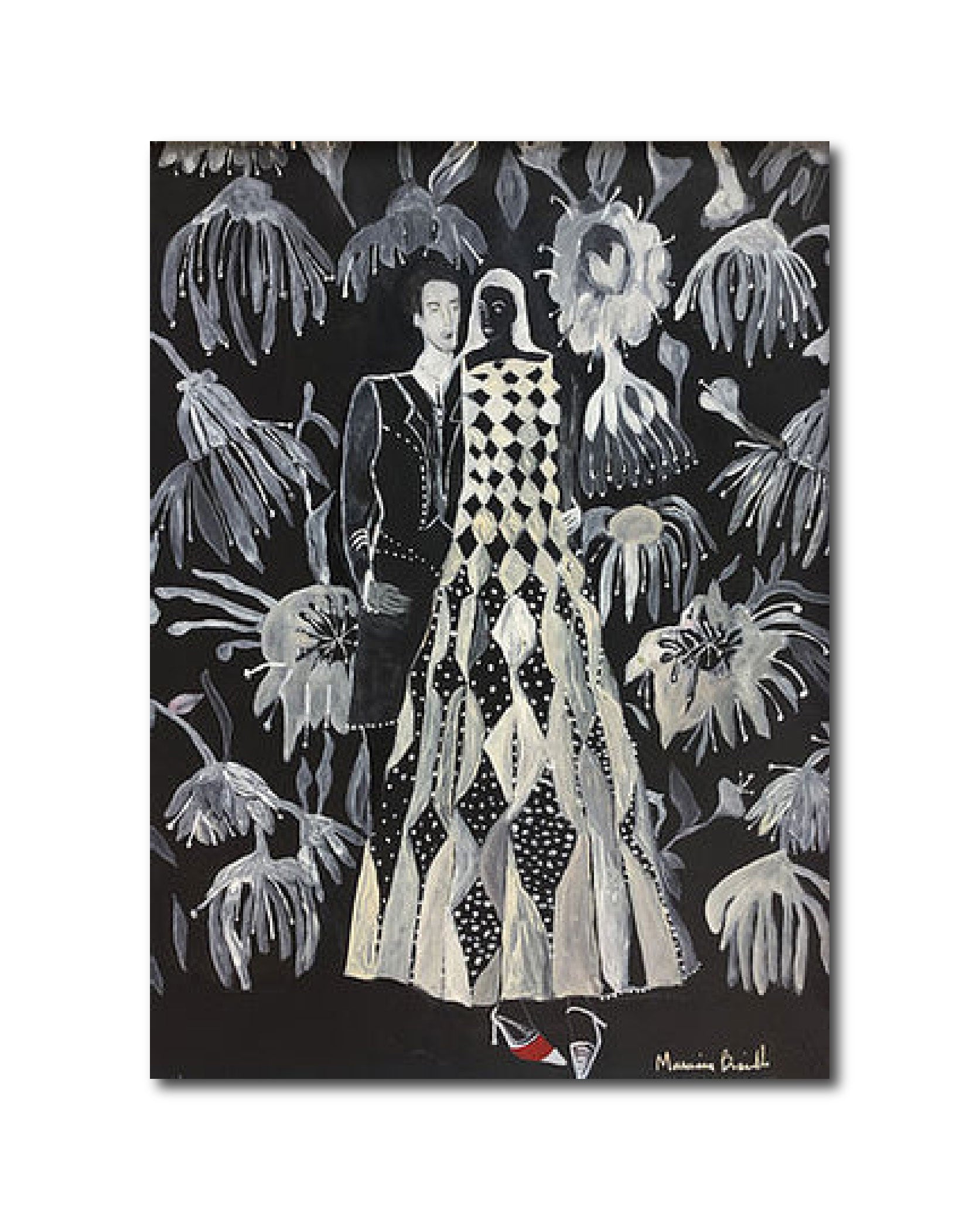 Acrylic 'RED SHOE FOR A WHITE WEDDING' - Acrylic on Board Marcia Biasiello