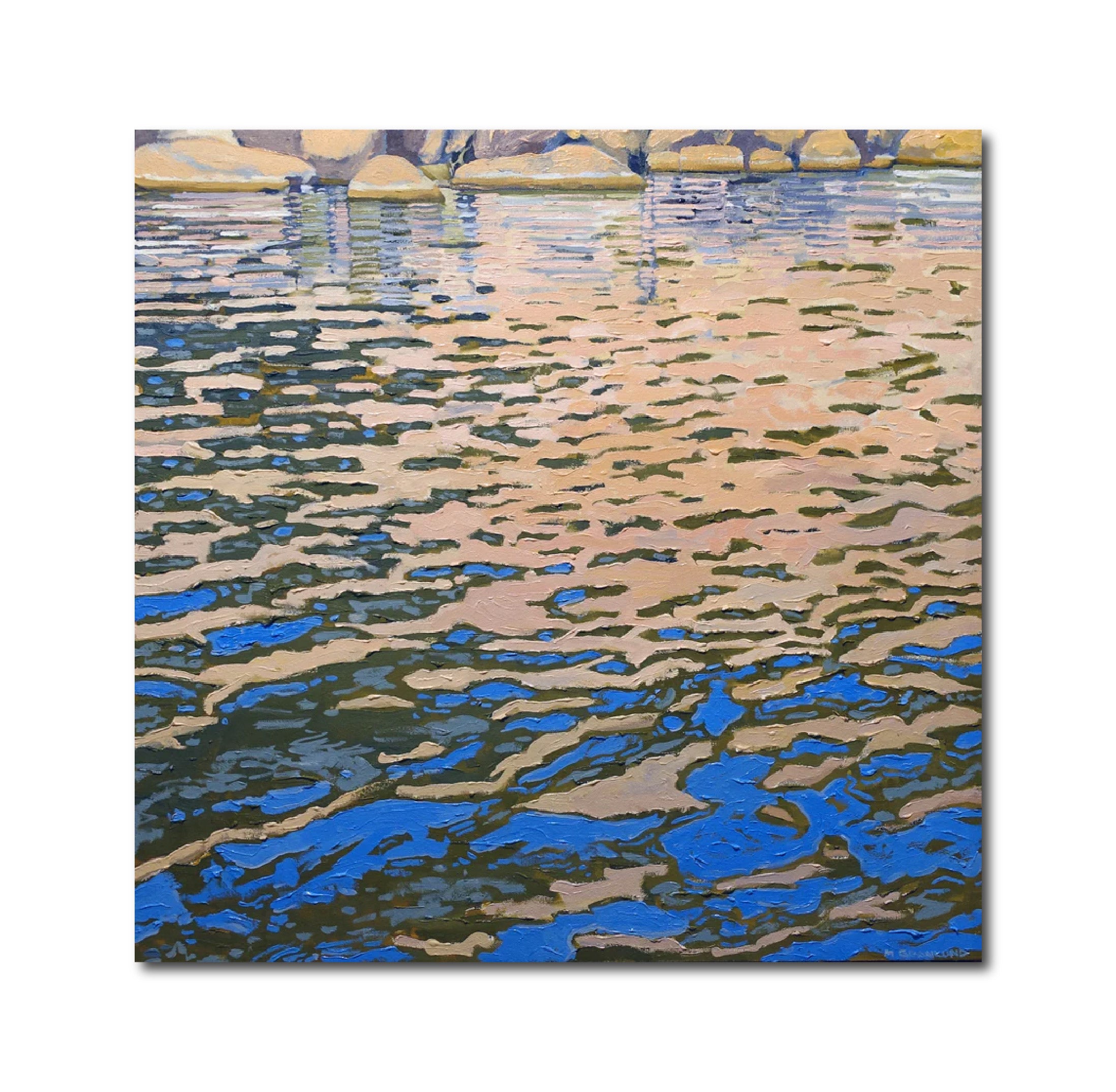 Landscape Oil Paint 'WATER PATTERN IV' - Oil Paint on Canvas Mark Granlund