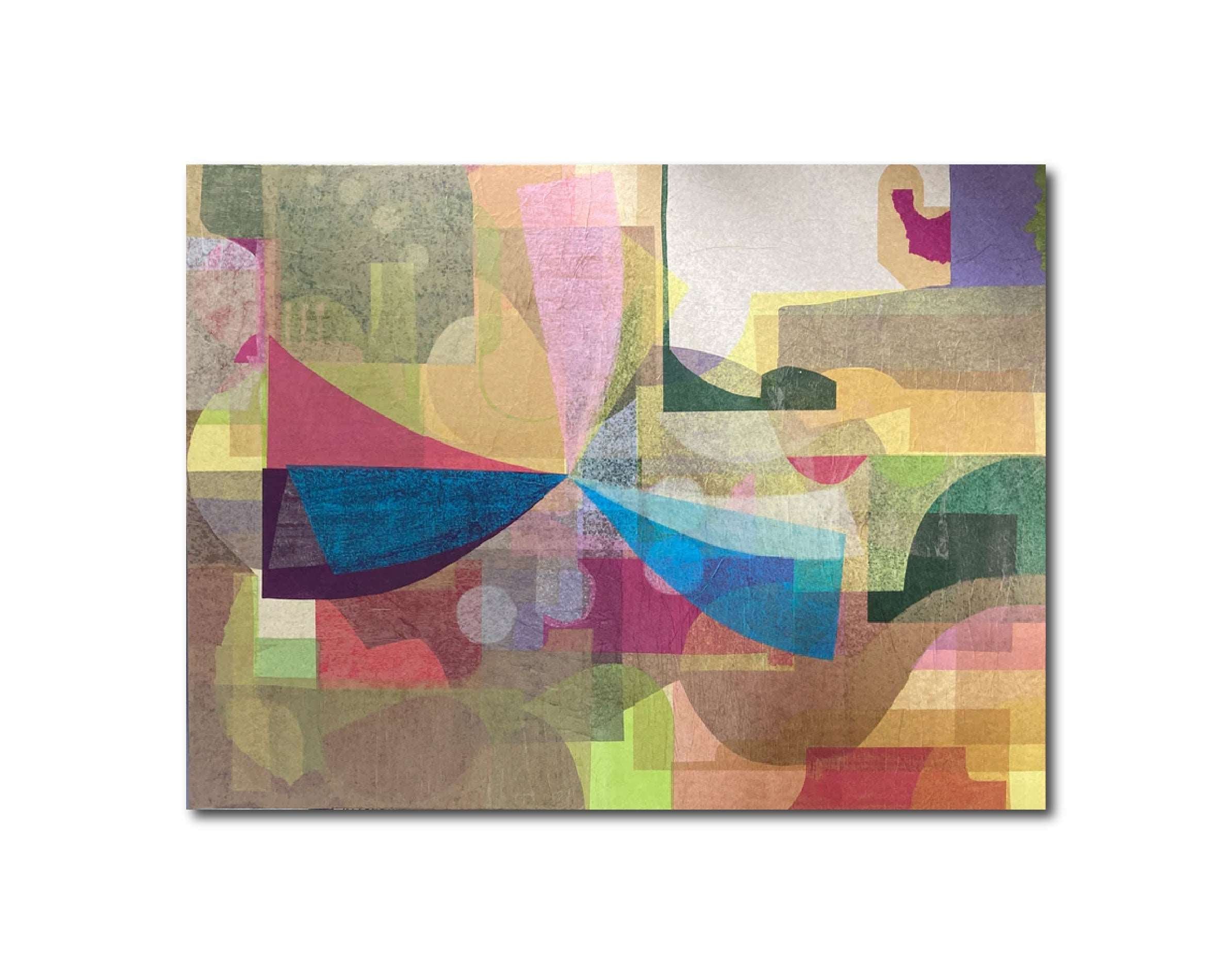Abstract Geometric Painting 'ALL THE THINGS I DO FOR YOU' Mixed Media on Canvas Rene Vasquez
