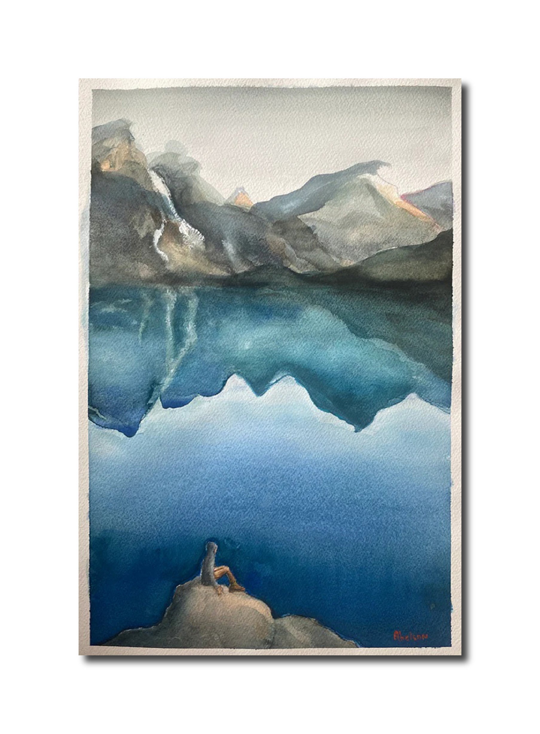 Painting Watercolor 'ZEN' - Watercolour on Arches Paper David Abelson