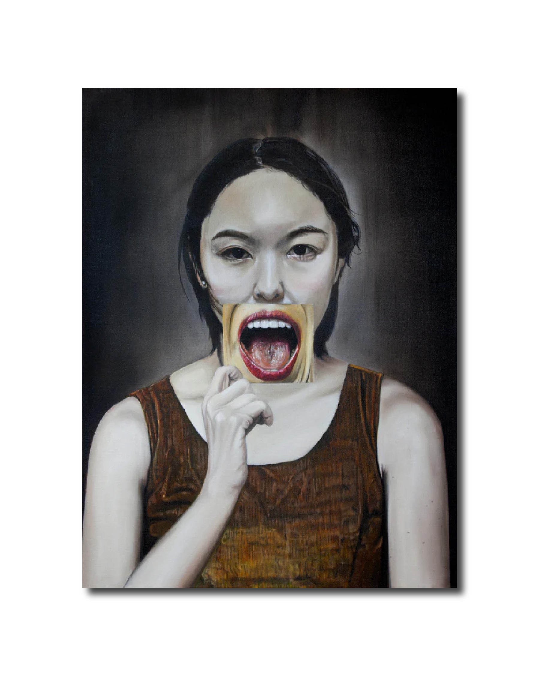 Contemporary Figurative Oil Painting Surrealism Visionary 'MASK NO. 3' - Oil on Linen Gregory Malphurs