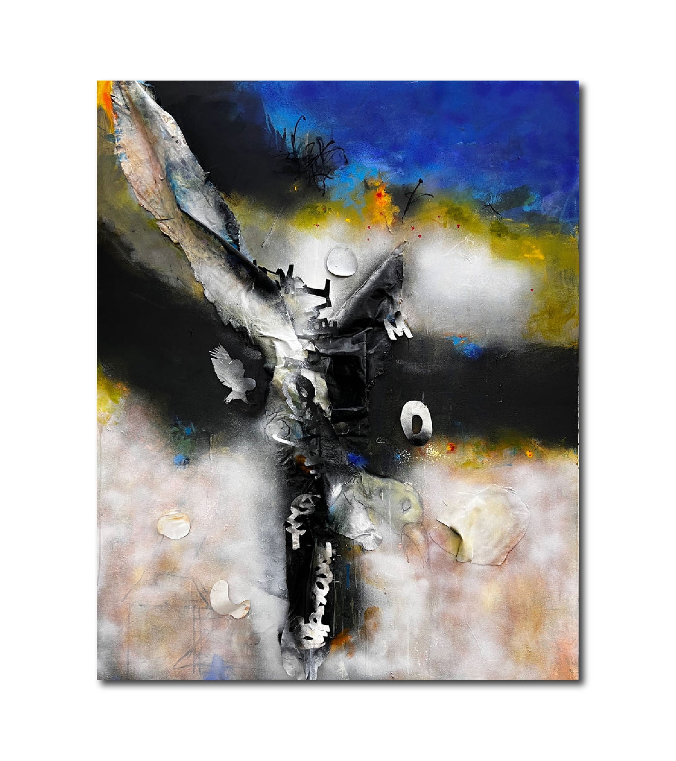 Abstract Acrylic Painting 'THE DISAPPEARANCE OF MAKEPEACE - A TALE OF TWO LIVES V' Nick Malone