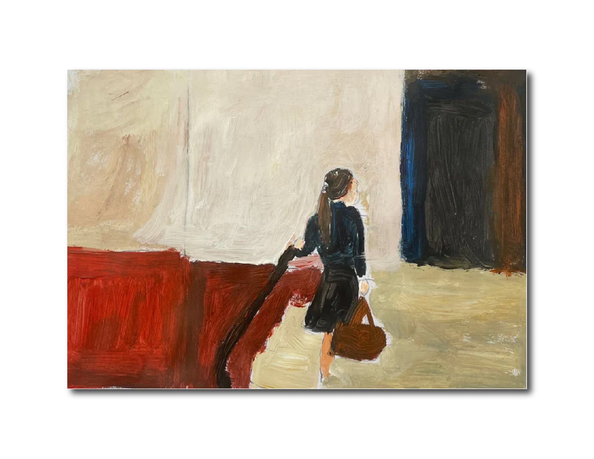 Acrylic Painting wood 'CINEMA' - Acrylic on Wood Panel Irfan Ajvazi