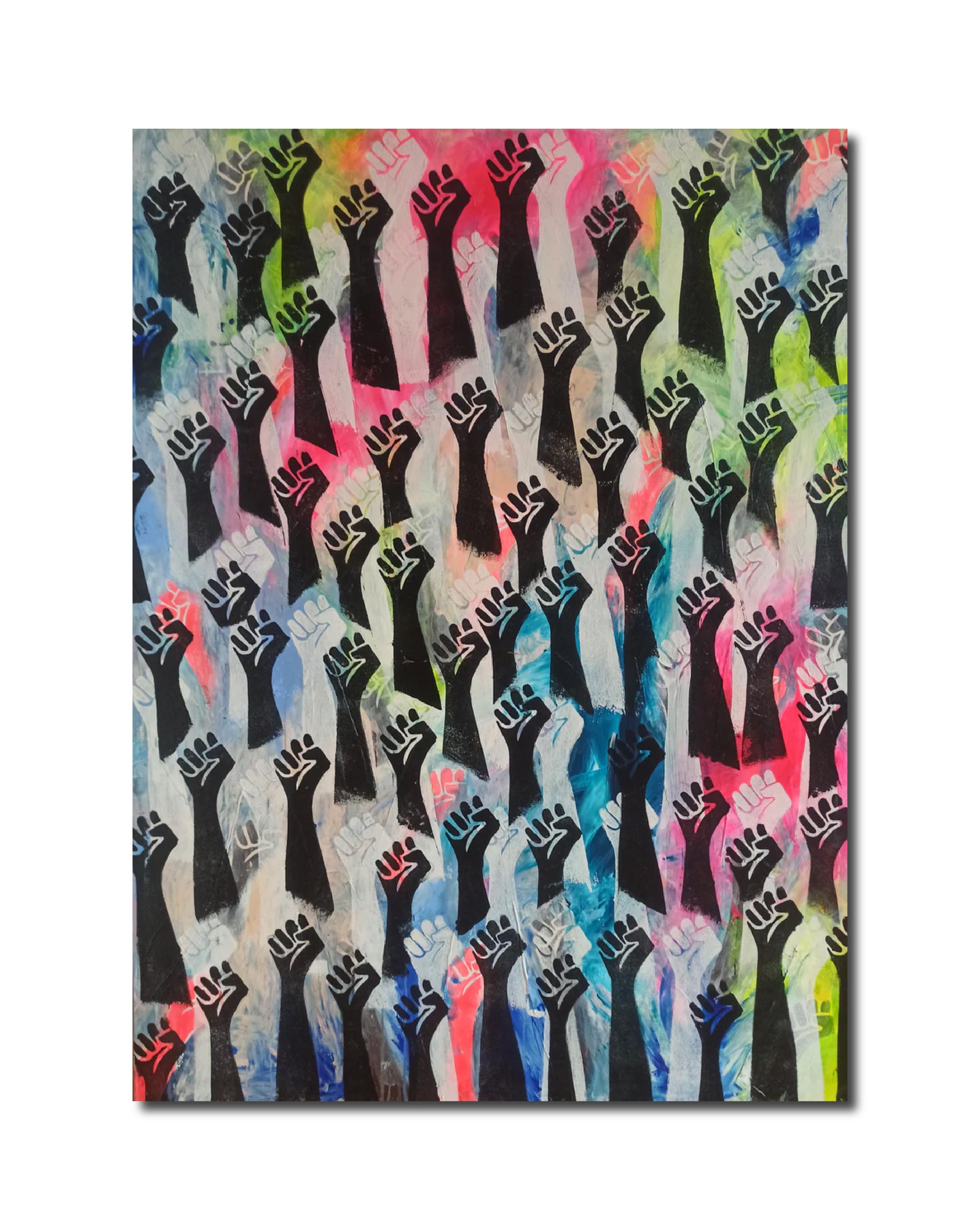 Painting 'THE RAGING HEARTS' - Acrylic on Canvas Delphine DESSEIN
