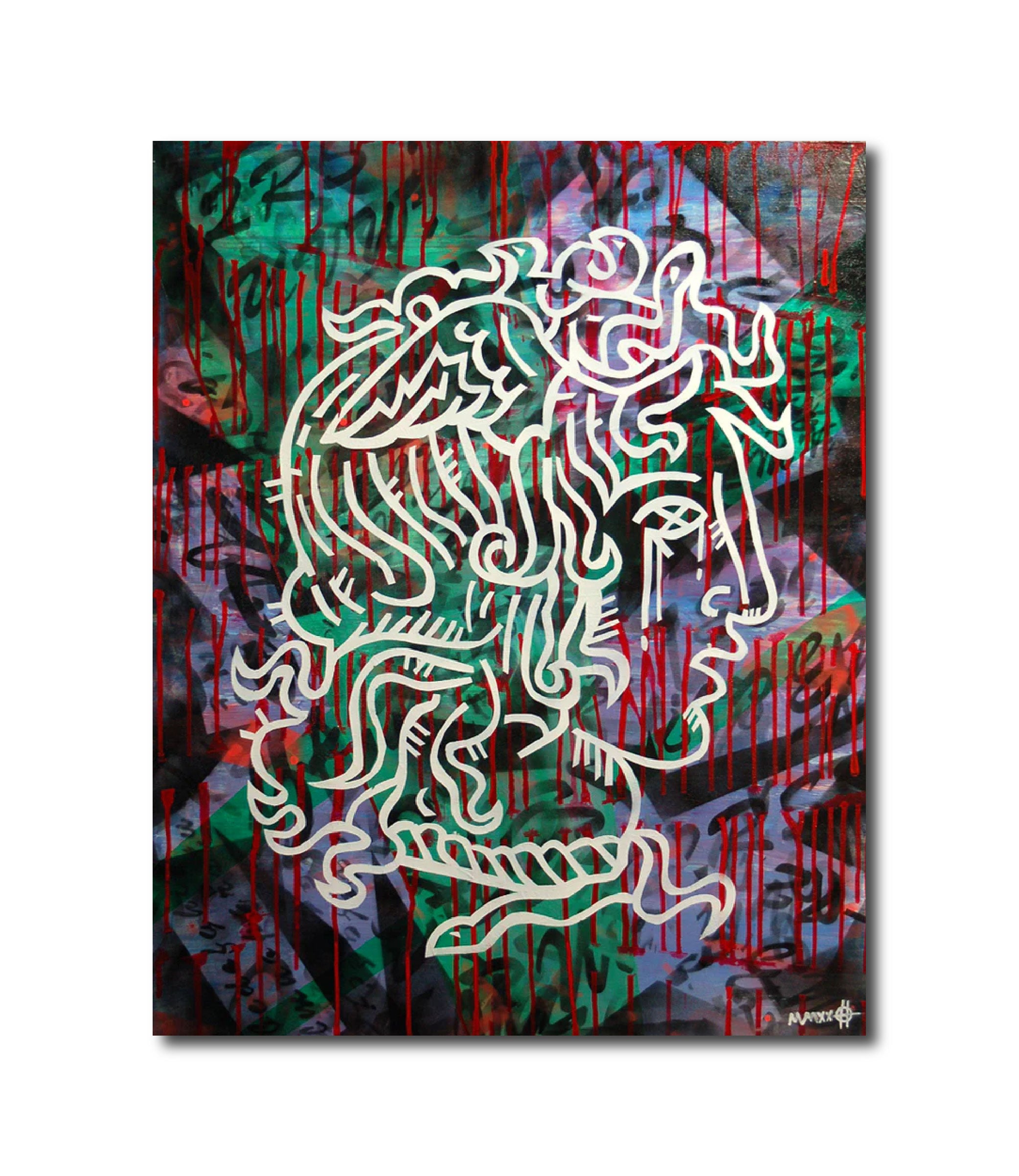 Abstract Painting 'MEDUSA' K'myn Honoshee