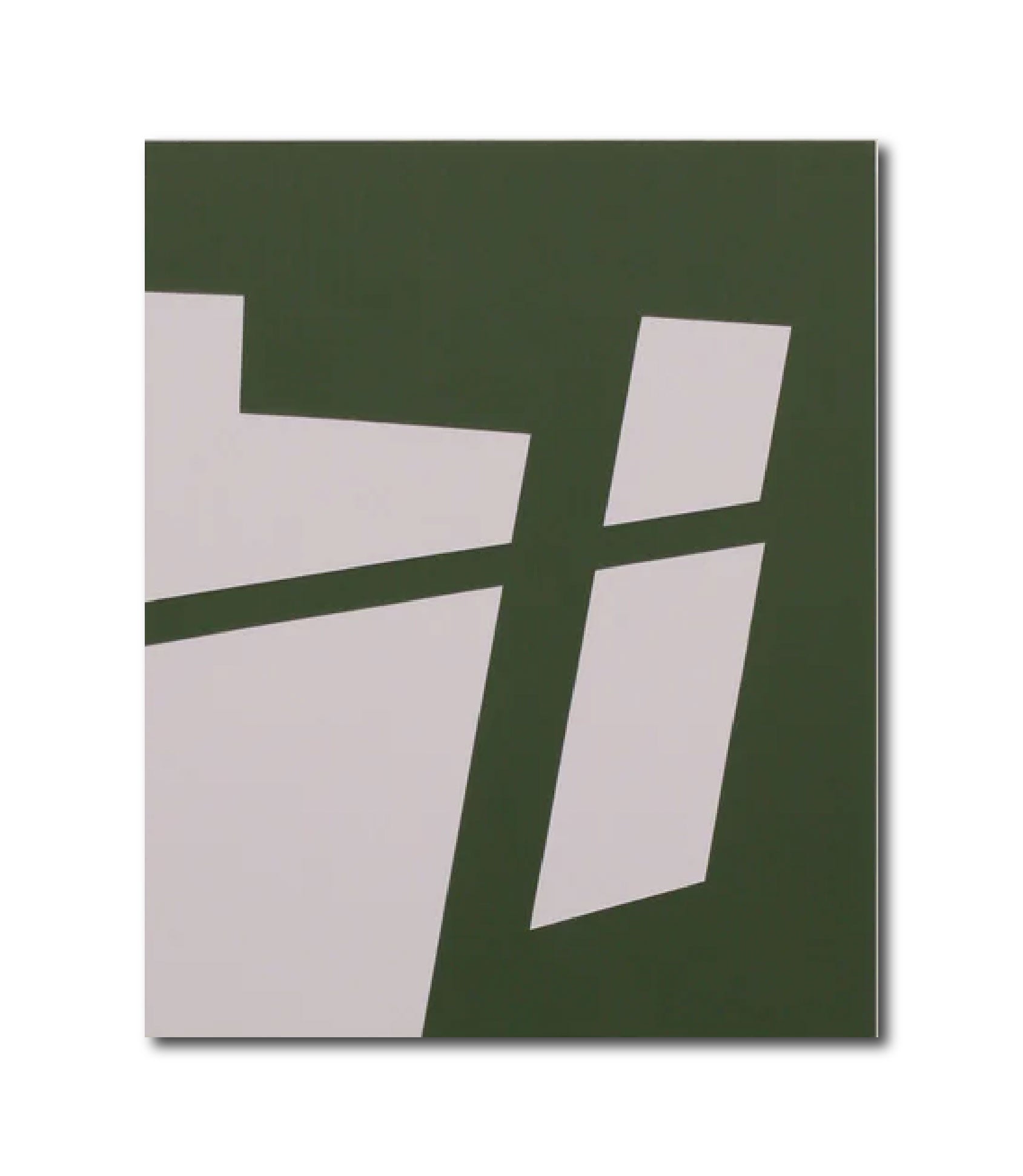 Abstract Acrylic Geometric Minimal Painting 'GREEN ERROR COMPLEX 3' - Acrylic on Aluminum Katherine Lubar