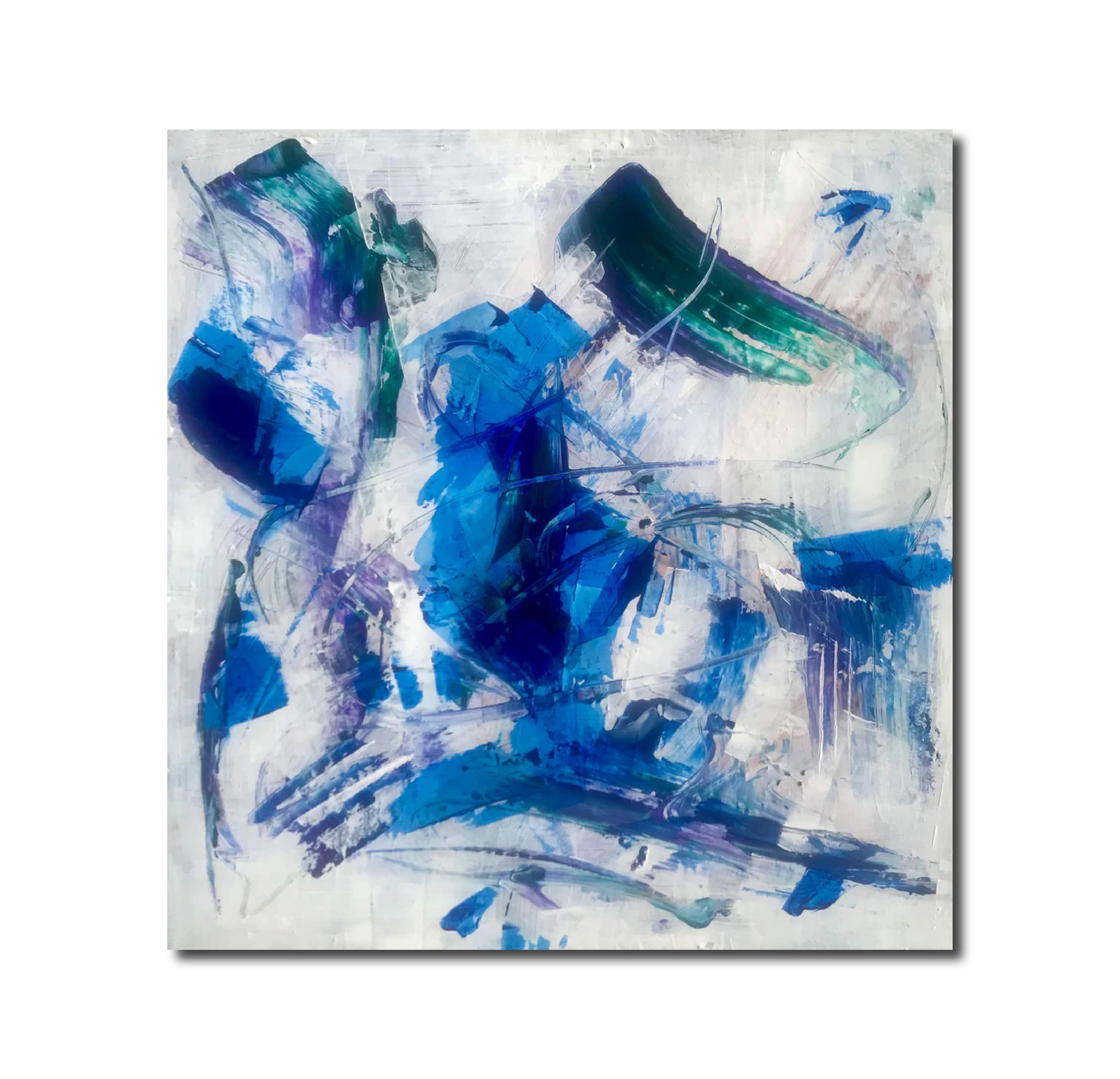 Abstract Painting 'SURRENDER TO NEW ENERGY' - Acrylics, Pigments on Canvas Michelle Hold