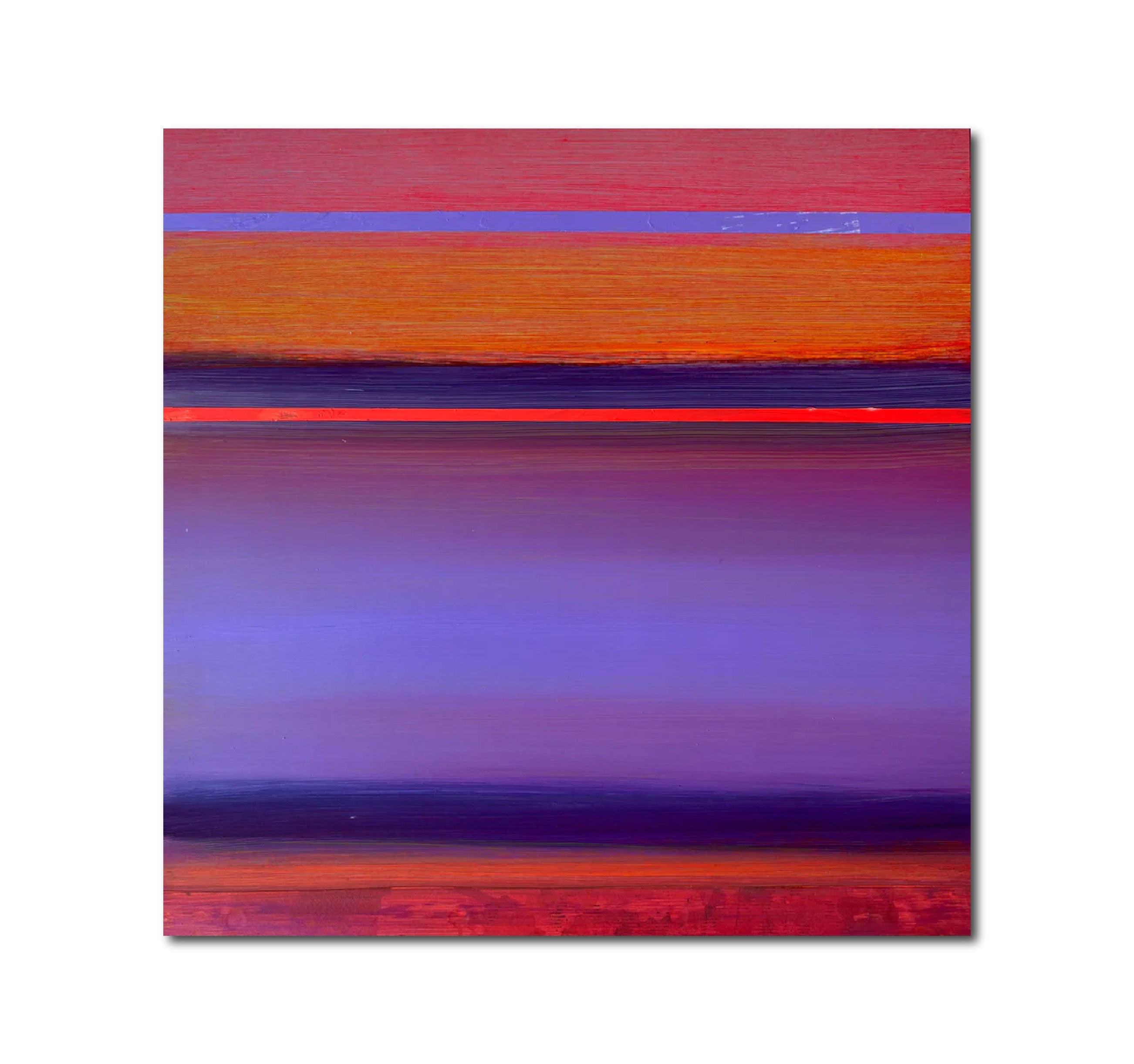 Abstract Acrylic Collage Contemporary Geometric Painting 'HAPTIC BARCODE 3/23' Susanne Meier zu Eissen-Rau