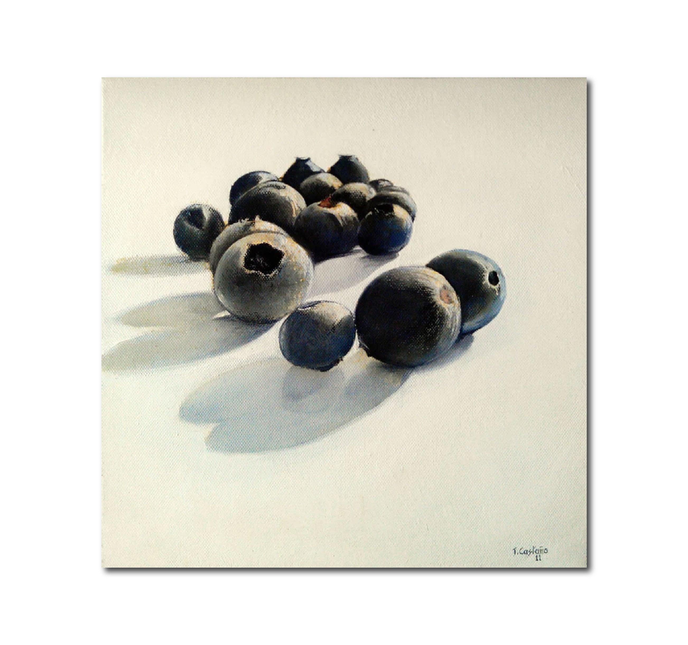 Figurative Oil Painting 'BLUEBERRIES' Tomas Castano